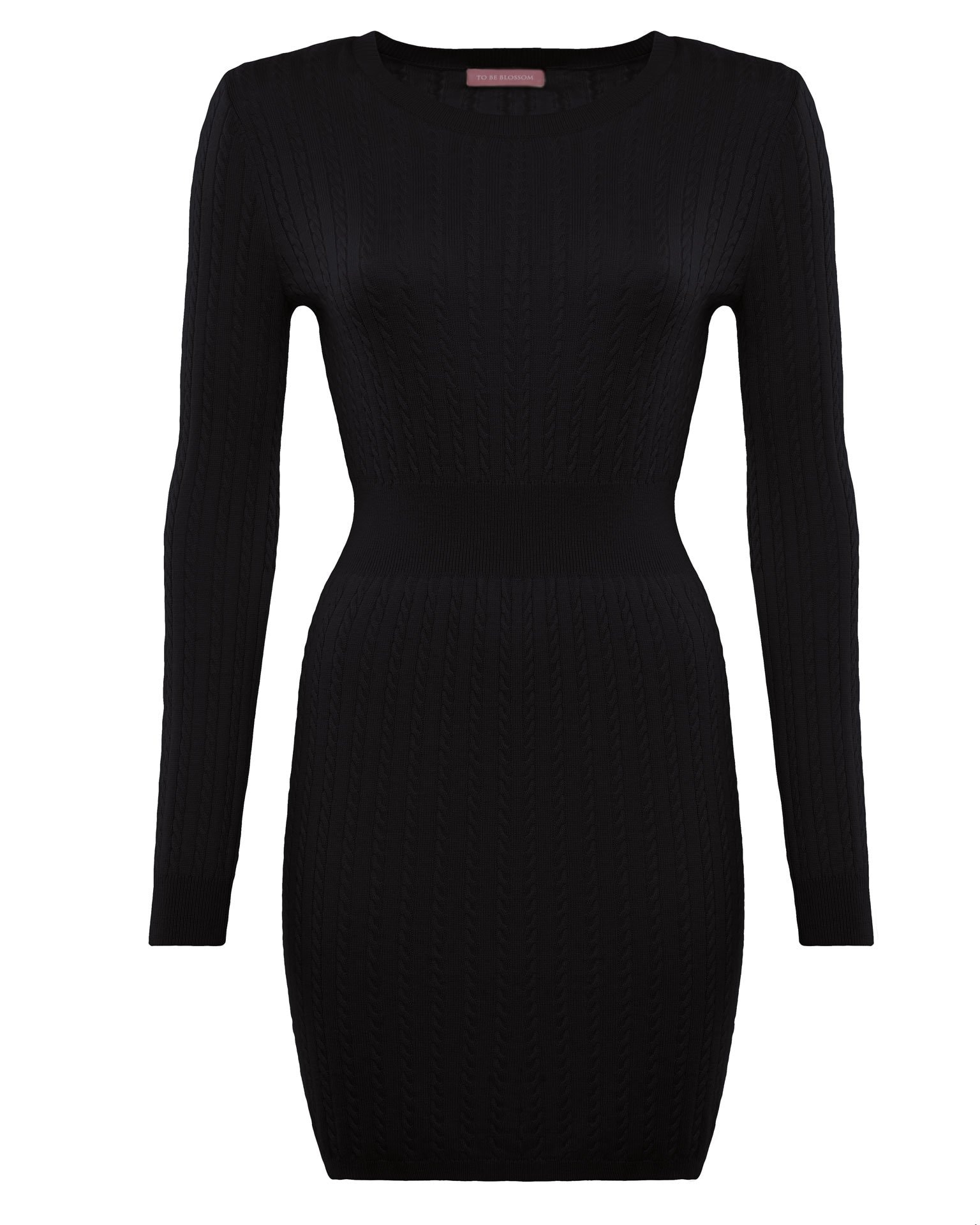 Form-fitting black dress, Black — photo 6