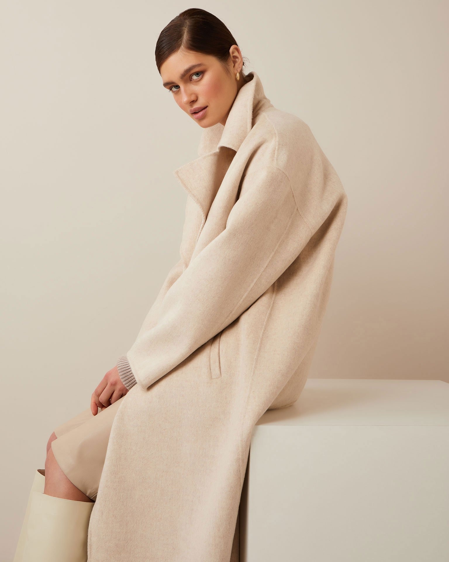 Wrap coat, Beige — photo 2
