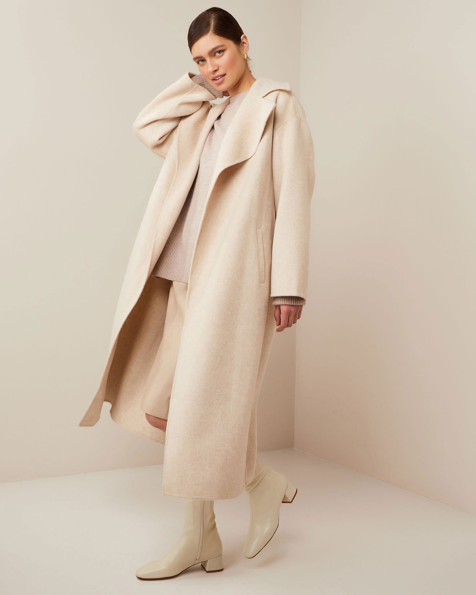 Wrap coat, Beige — photo 3