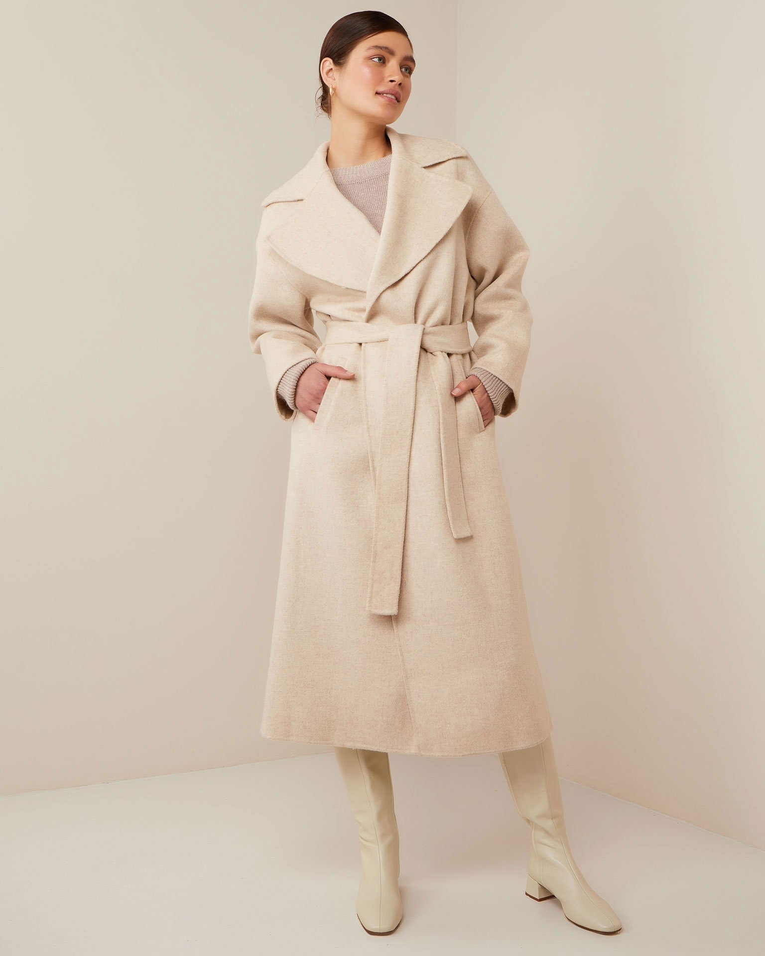 Wrap coat, Beige — photo 5