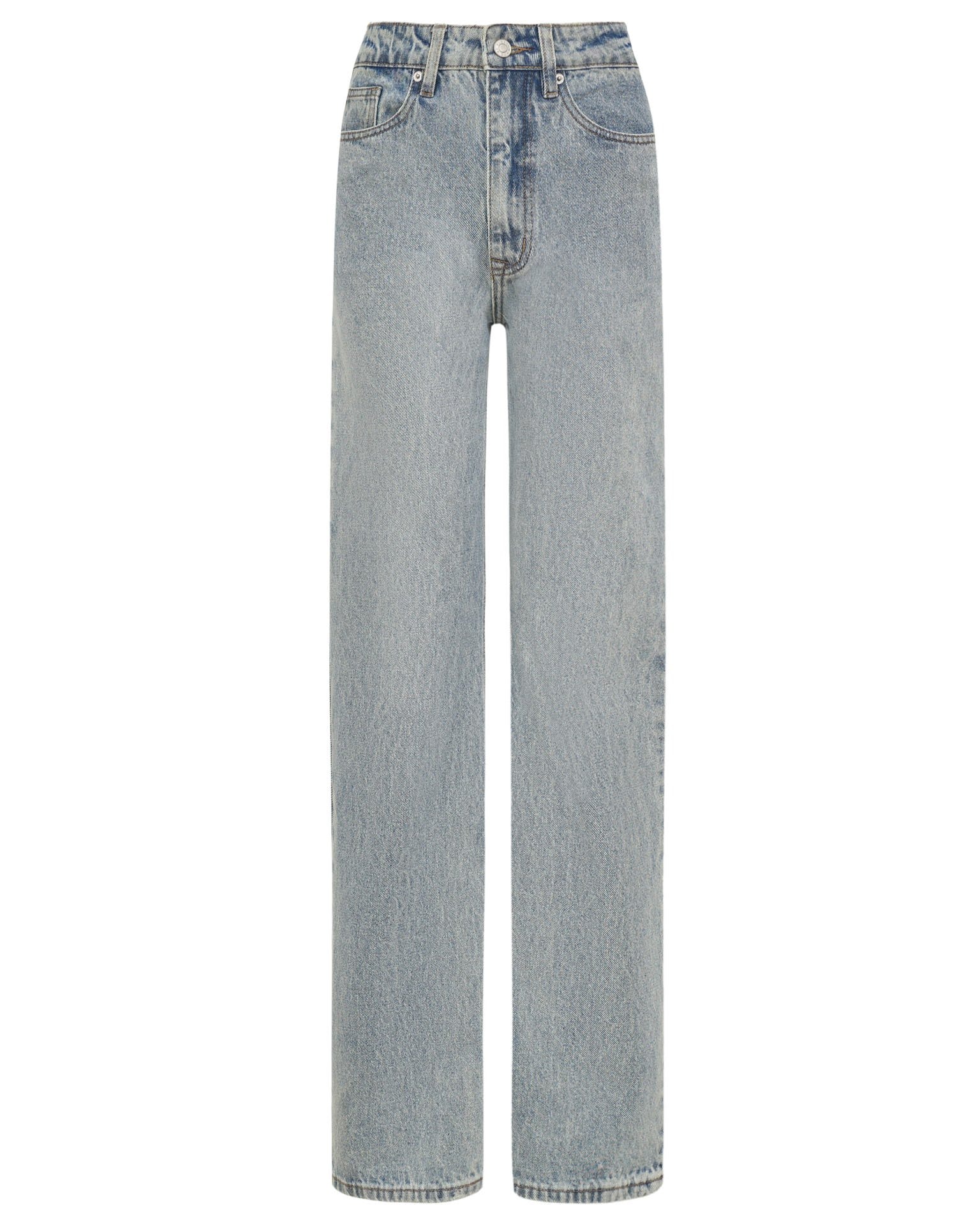 Distressed jeans, Sky blue — photo 11