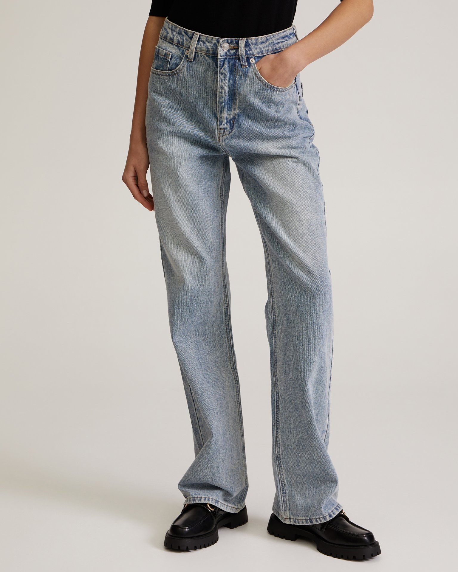 Distressed jeans, Sky blue — photo 7