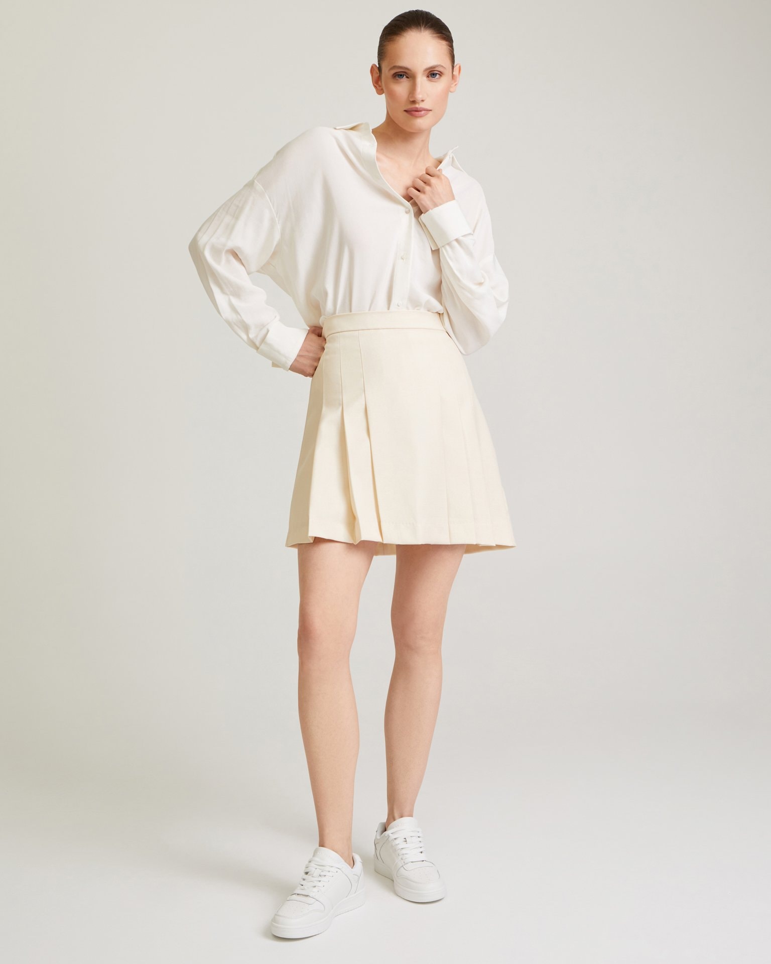 Белые кеды из натуральной кожи, White — photo 3