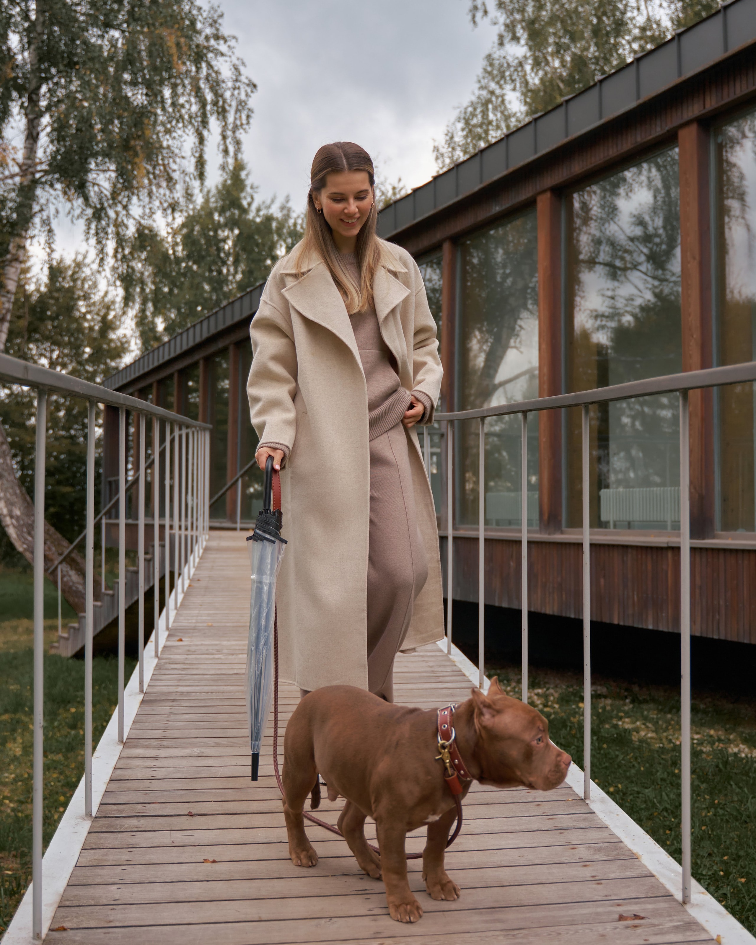 Wrap coat, Beige