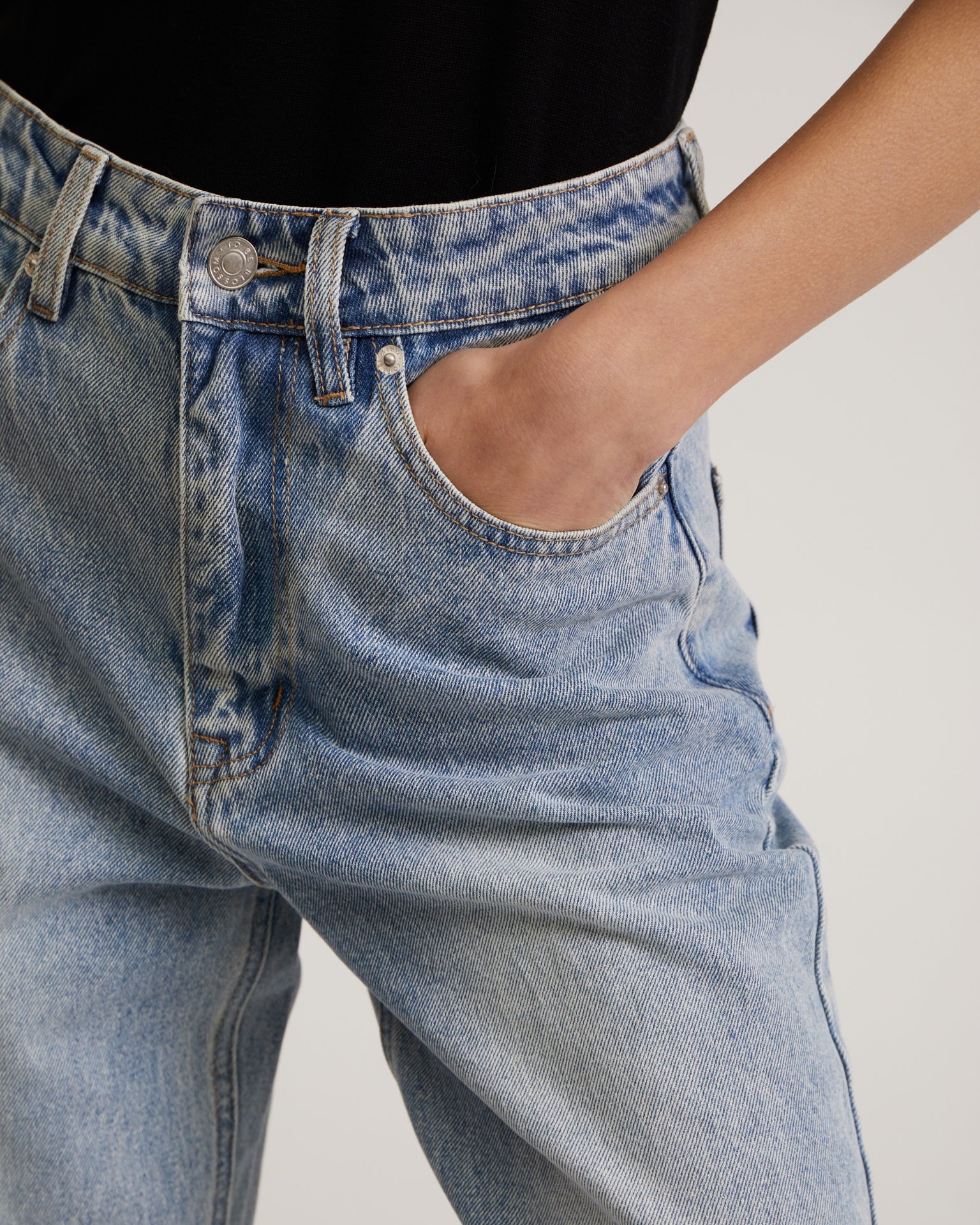 Distressed jeans, Sky blue — photo 8