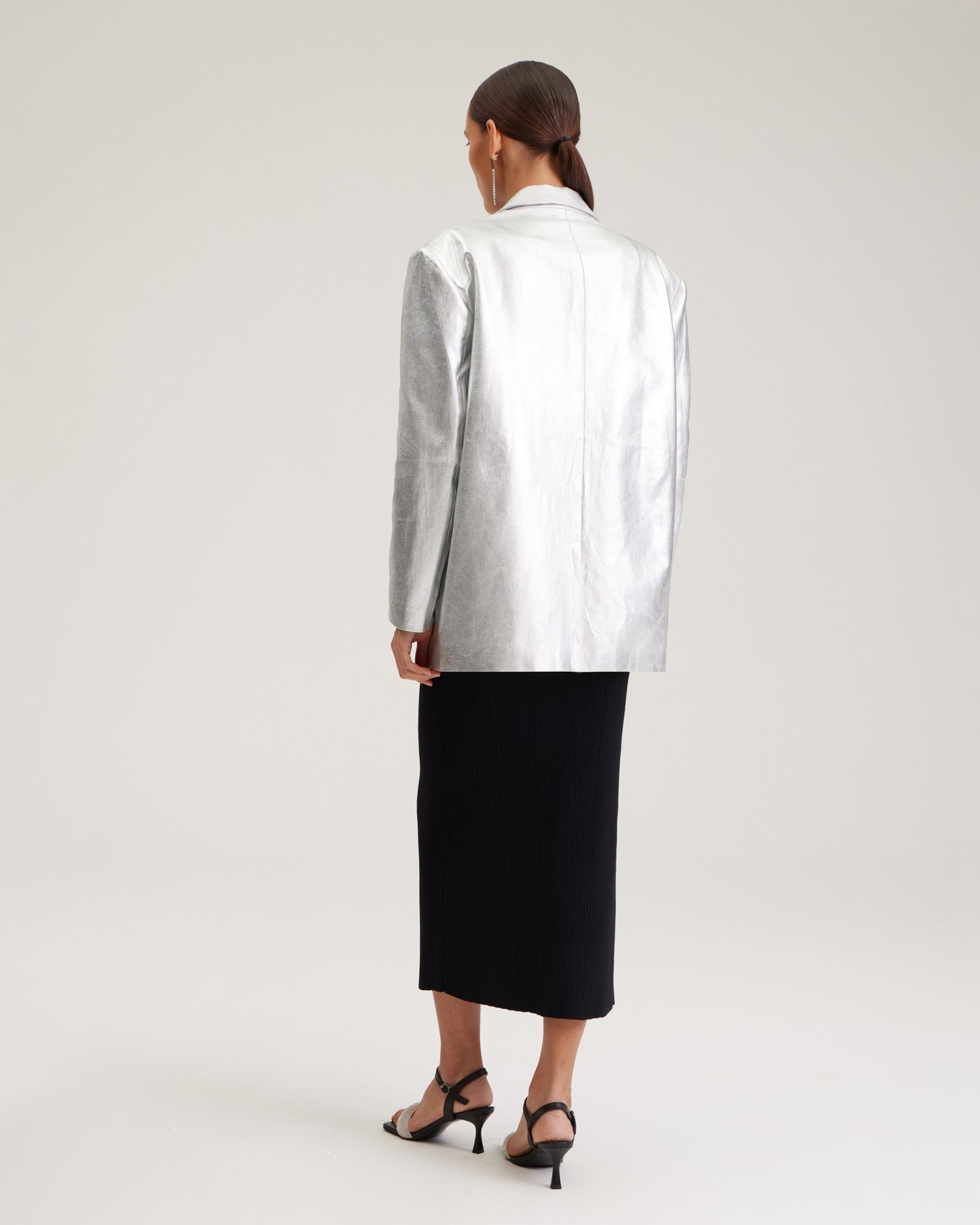 Metallic-effect jacket, Silver — photo 4