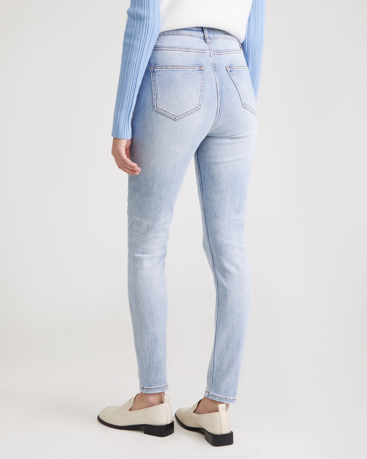 Light blue skinny jeans, Grey-Blue — photo 5