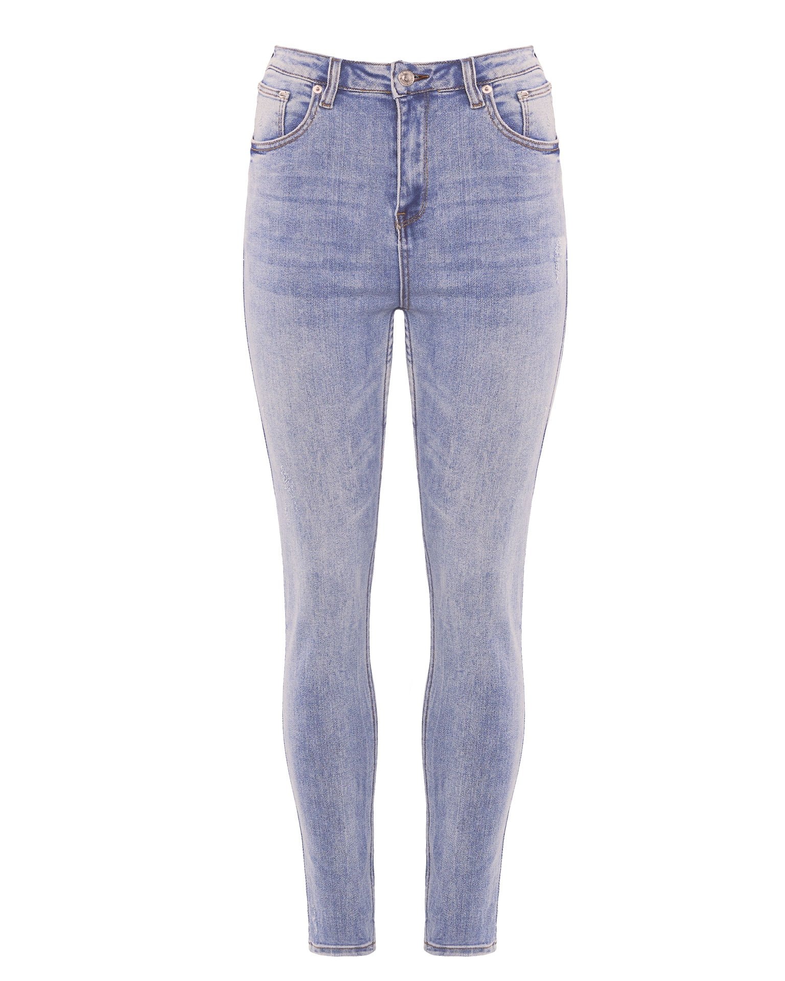 Light blue skinny jeans, Grey-Blue — photo 7