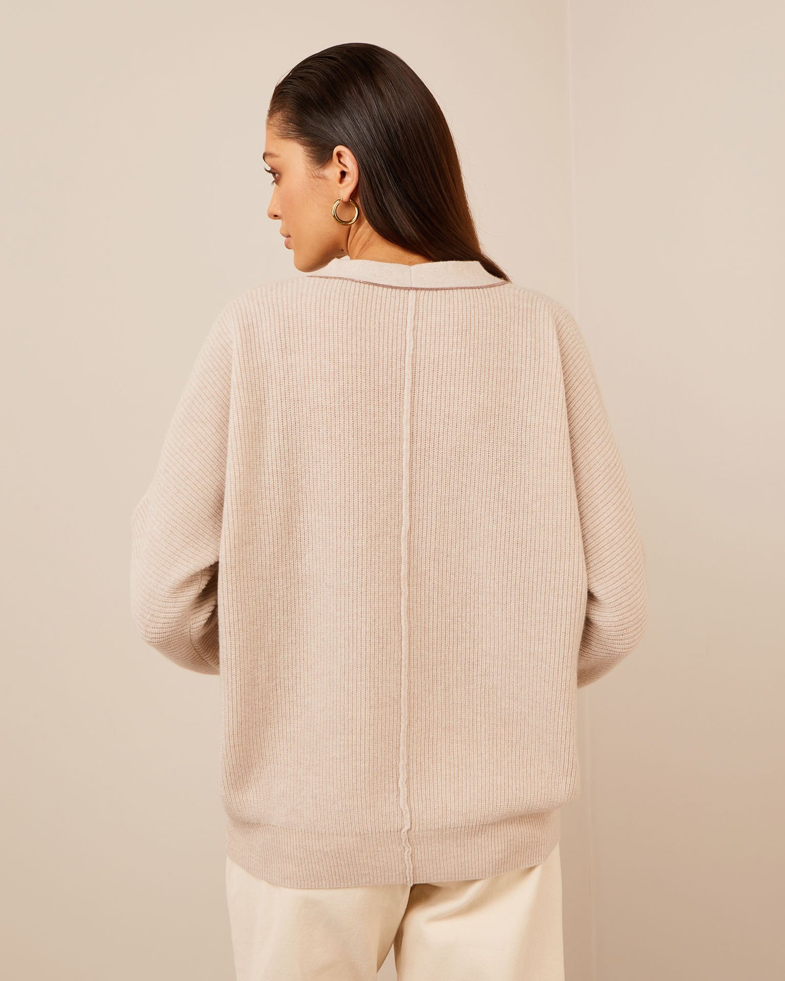 Cashmere Sweater, Beige — photo 3