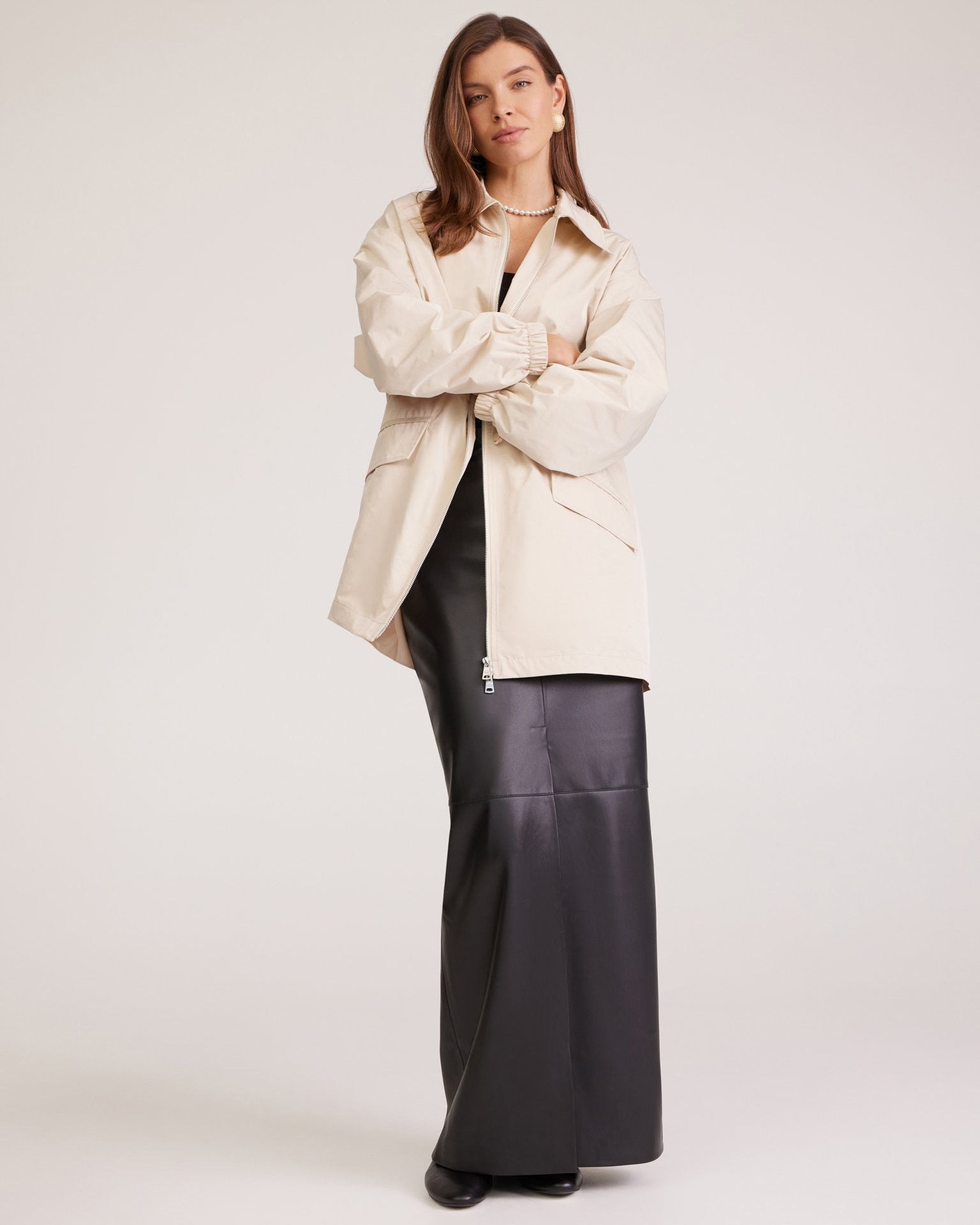 Cream trench coat, Beige — photo 5