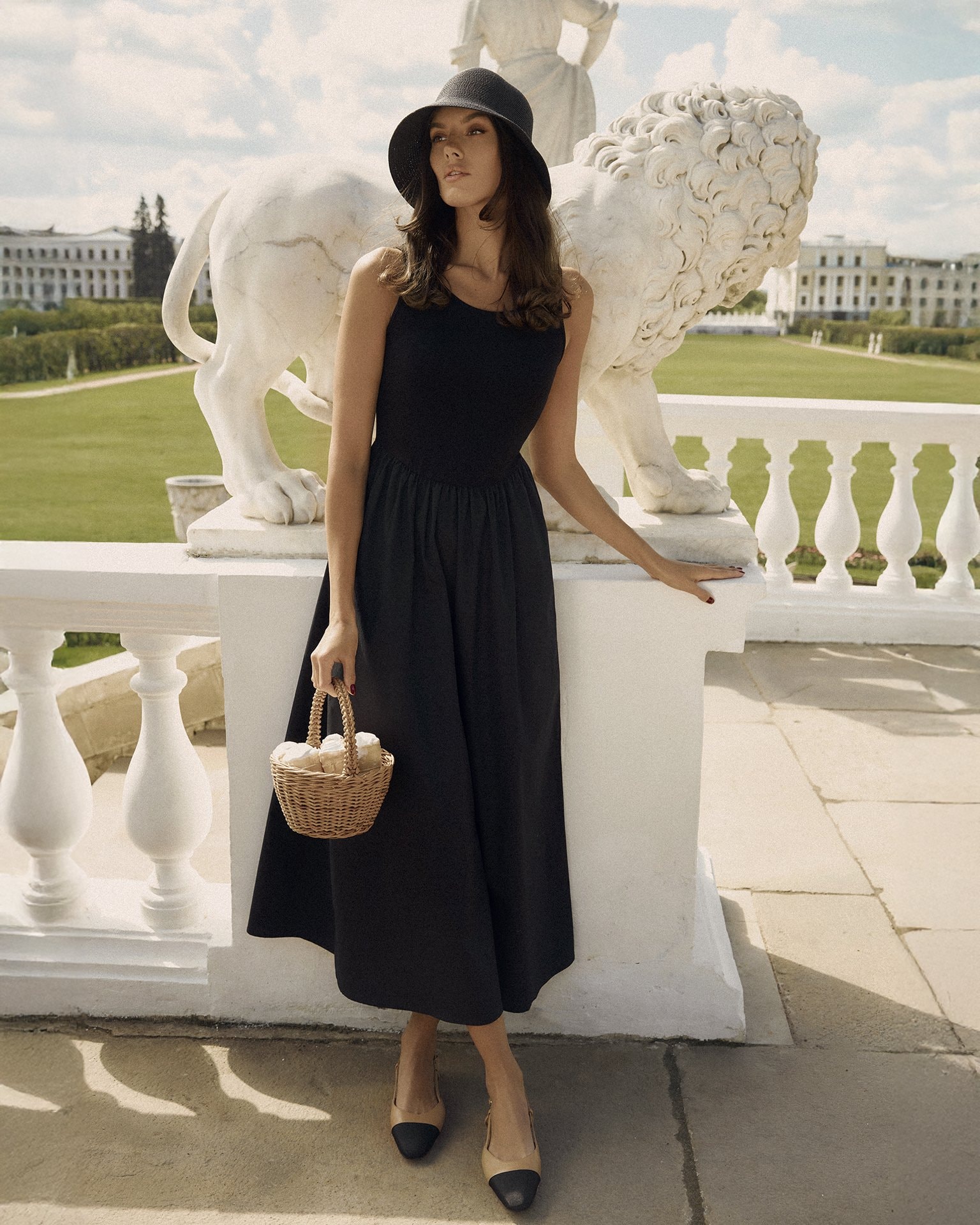 Black Pinafore Dress, Black