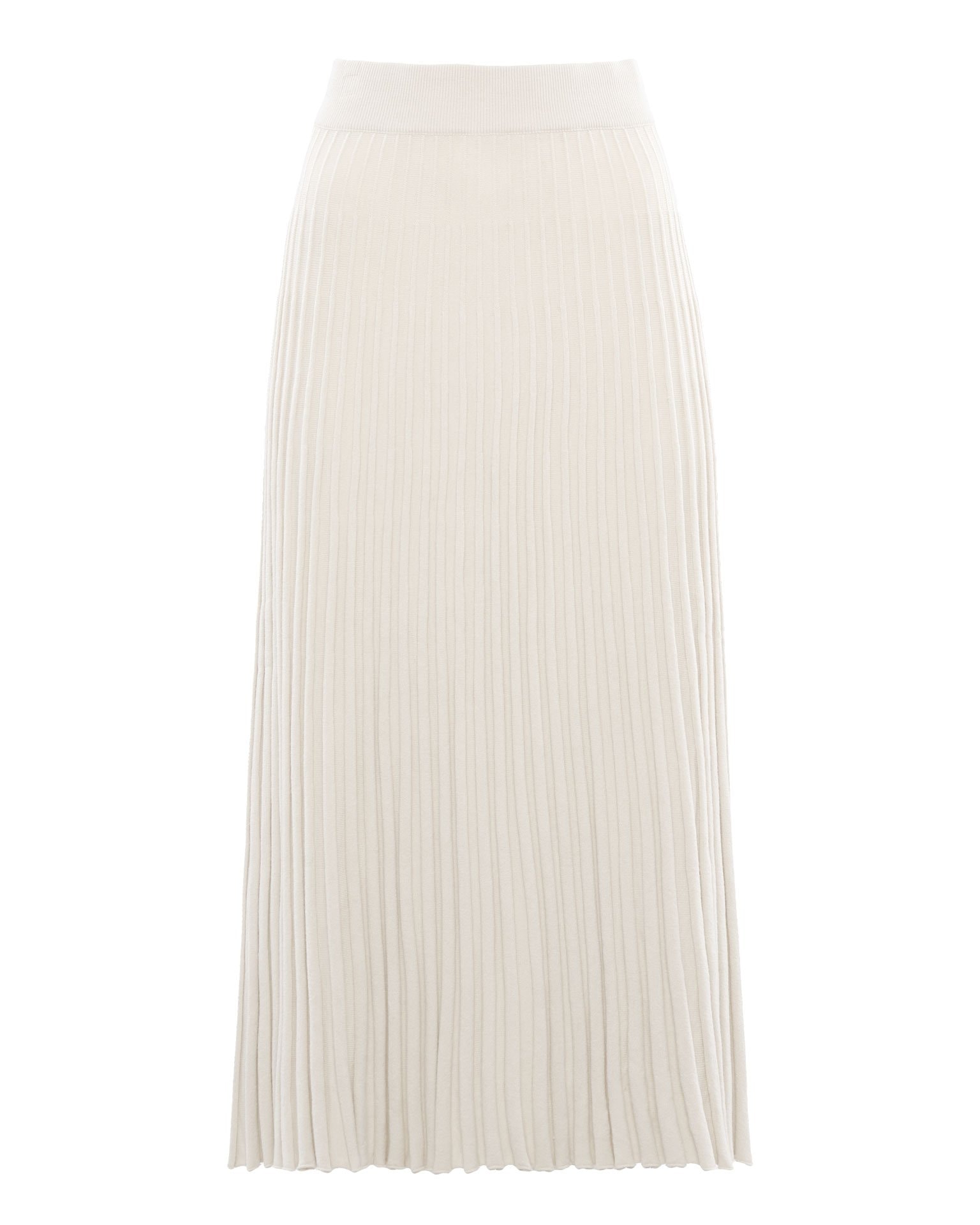 Milk-coloured midi pleated skirt, Milk — photo 6