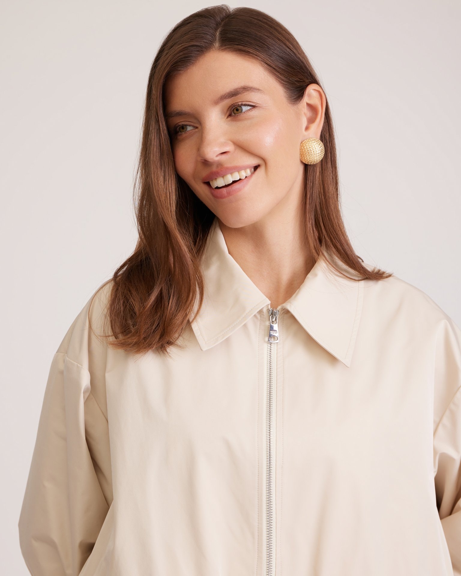 Cream trench coat, Beige — photo 12