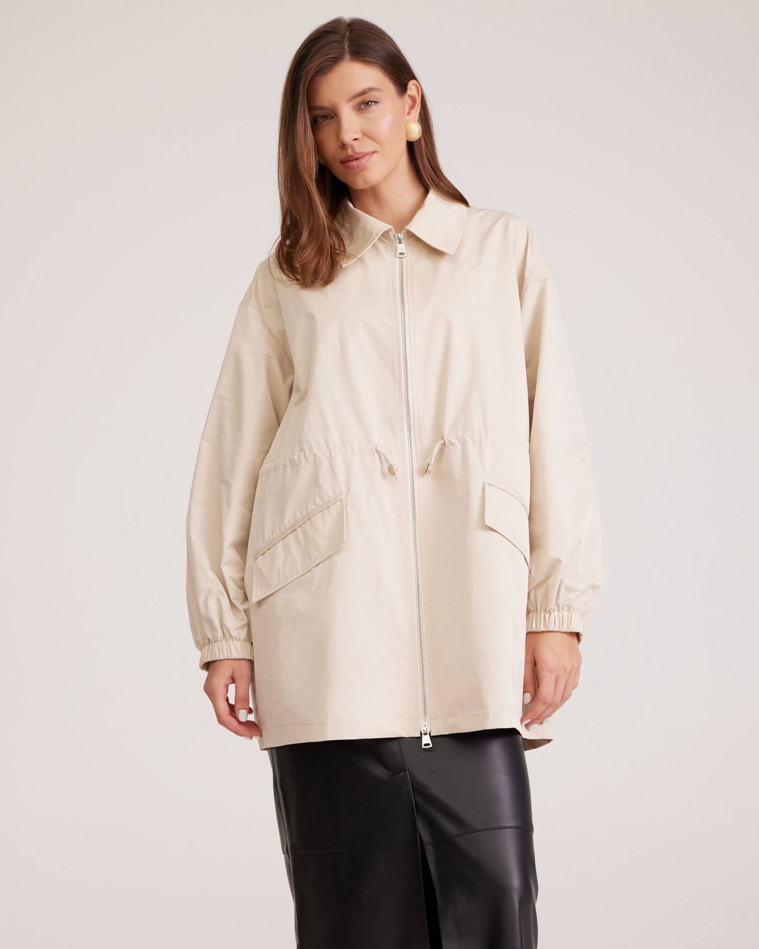 Cream trench coat, Beige — photo 9