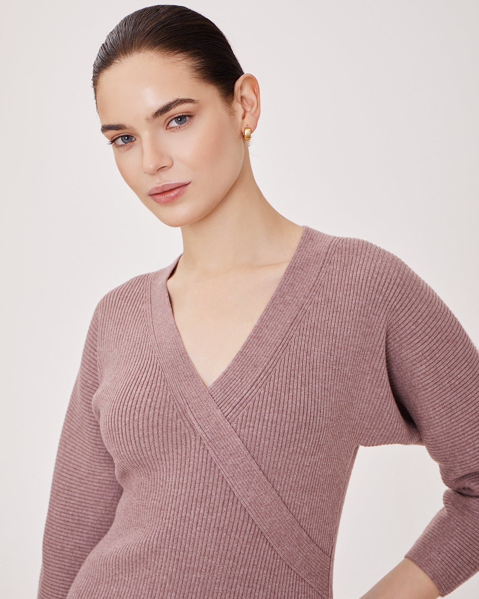 Wrap dress, Grey-Brown — photo 4