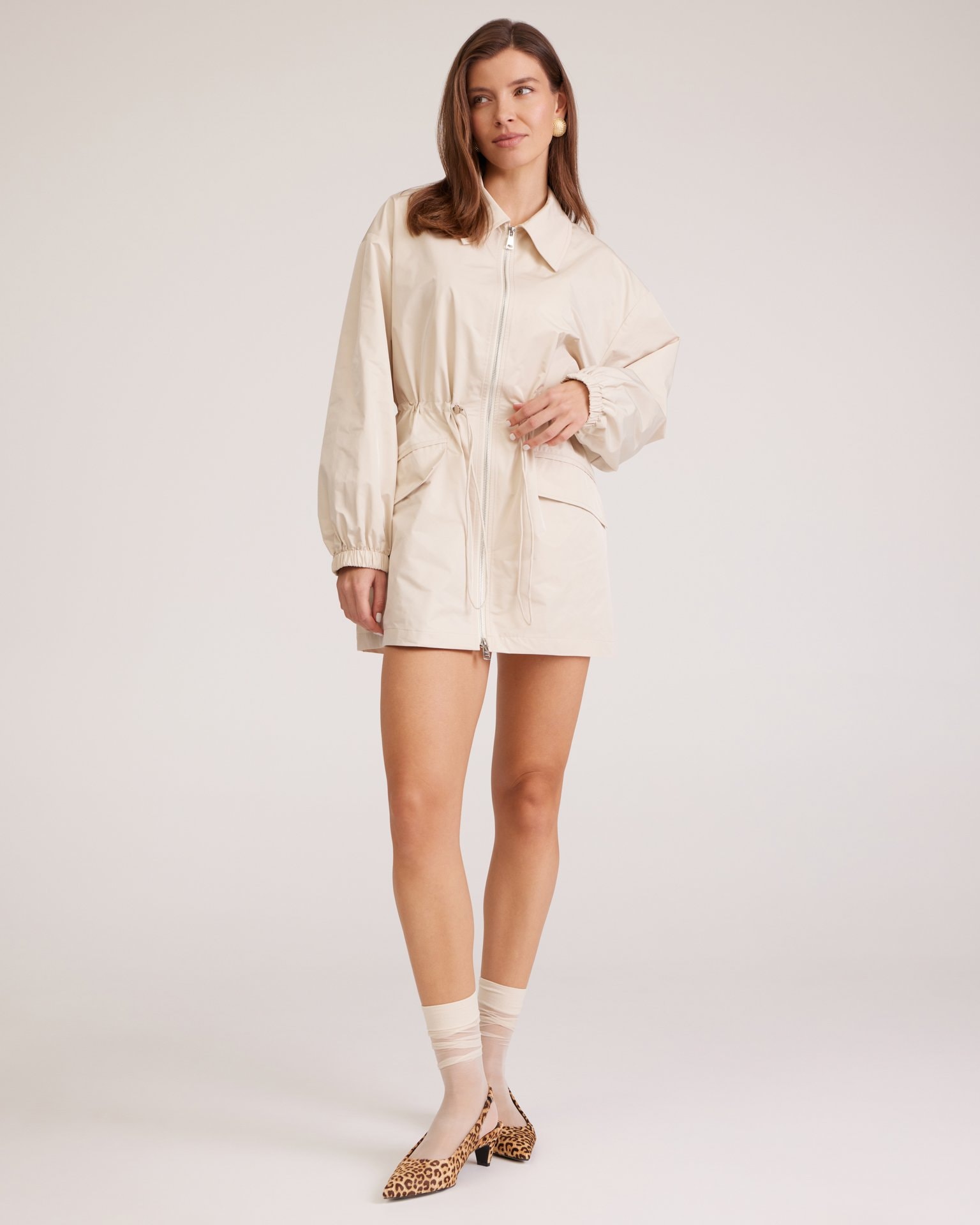 Cream trench coat, Beige — photo 7