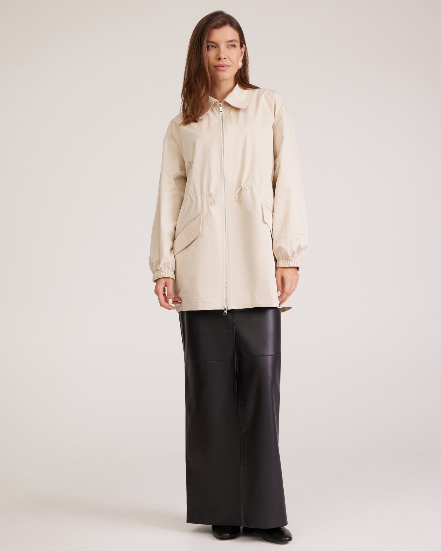 Cream trench coat, Beige — photo 6