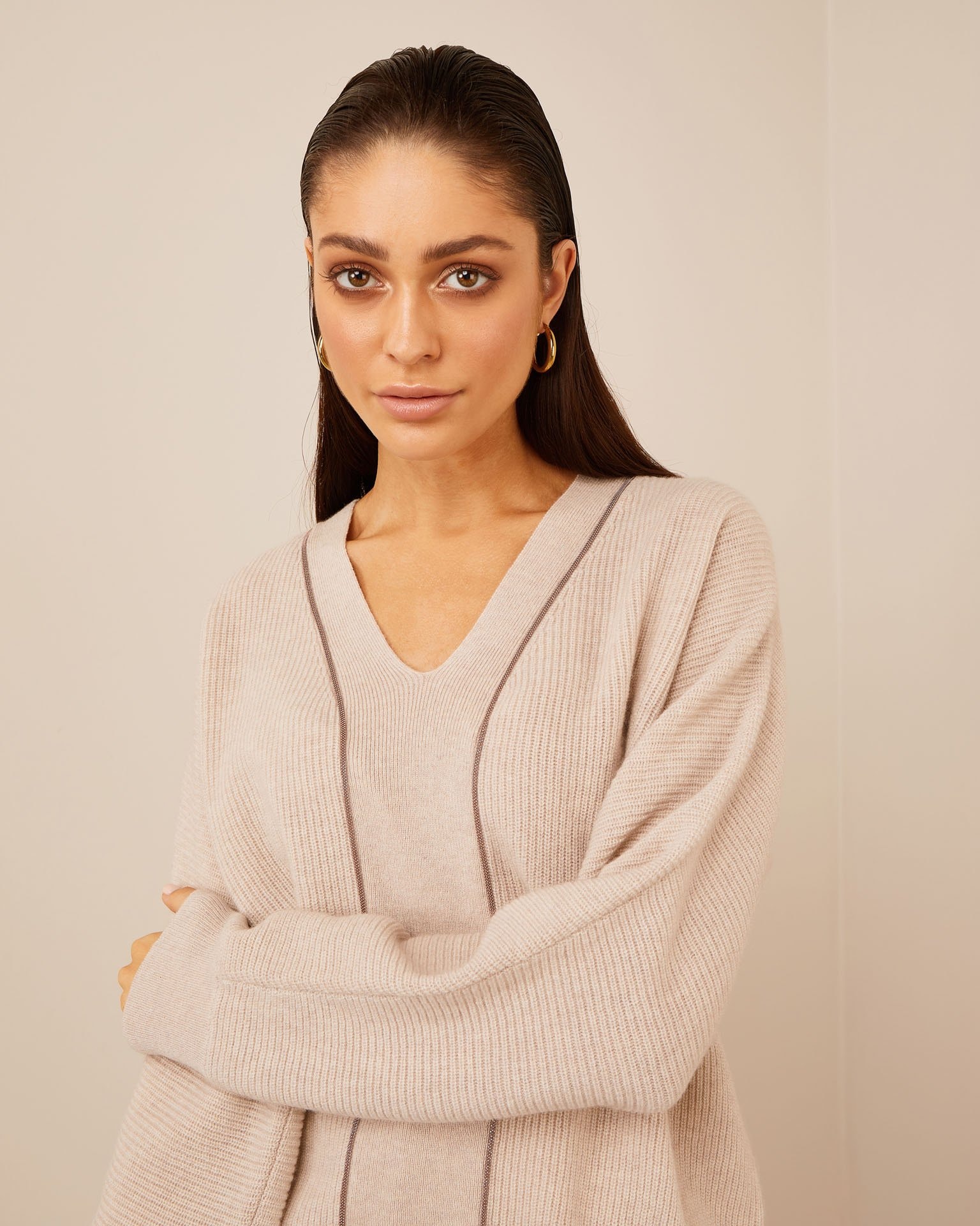 Cashmere Sweater, Beige — photo 4