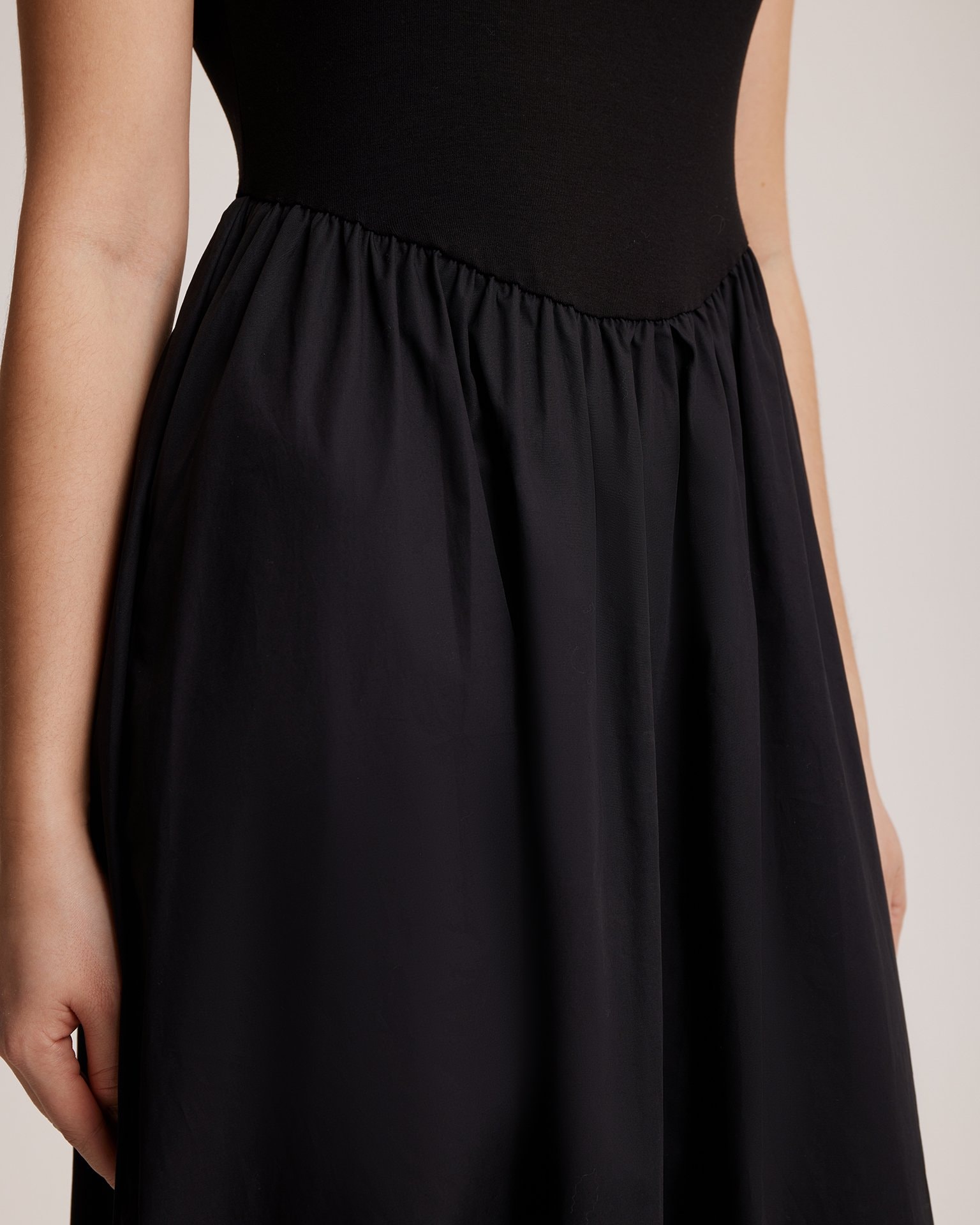 Black Pinafore Dress, Black — photo 7