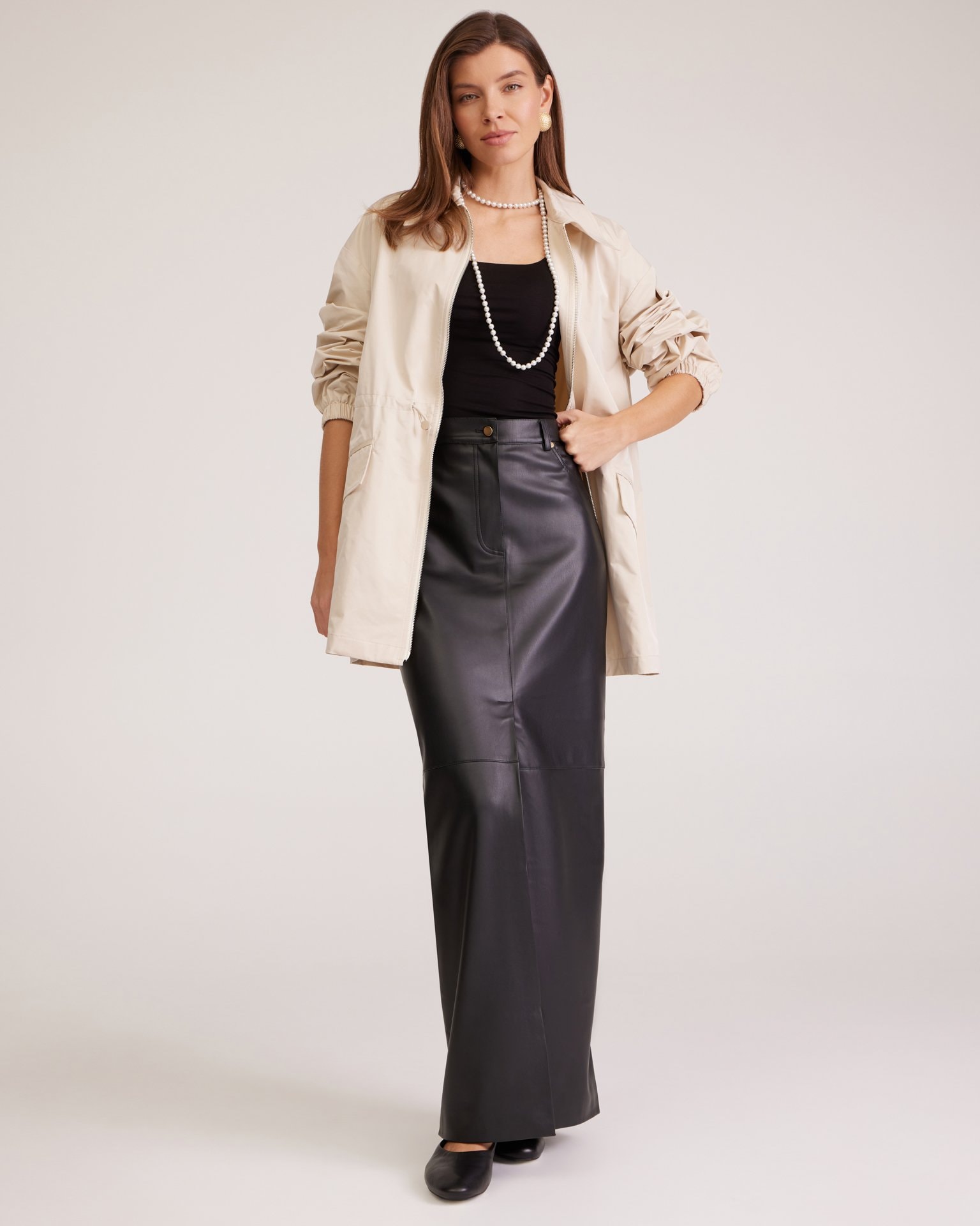 Cream trench coat, Beige — photo 4