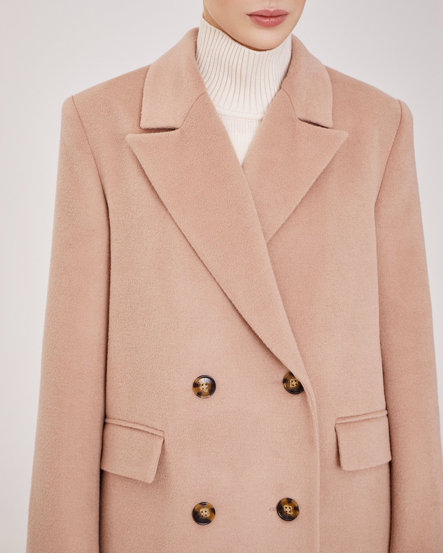 Blended Wool Coat, Beige — photo 6