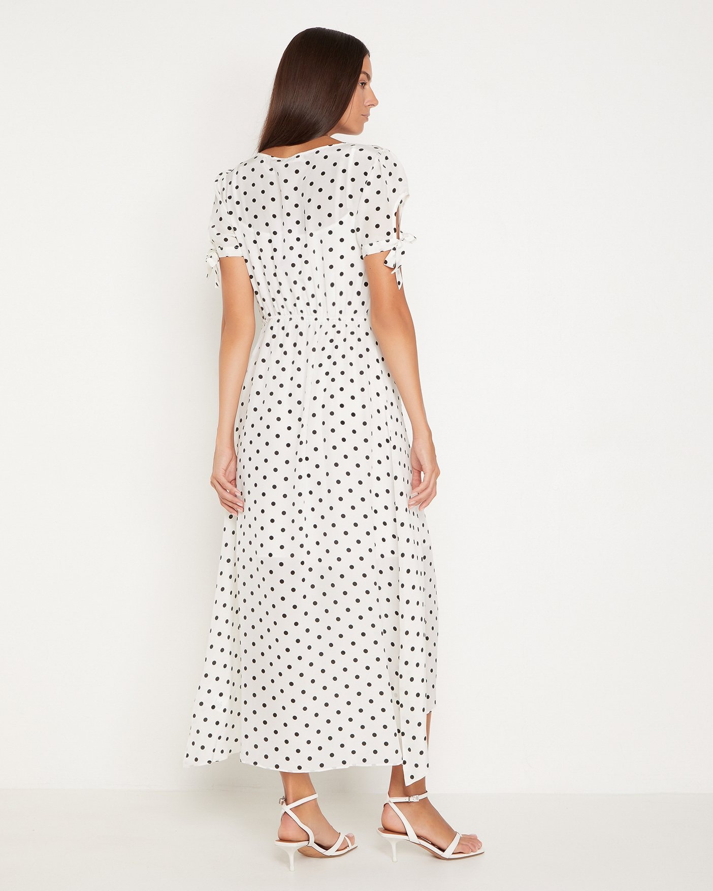 100% Silk Dress, White — photo 3