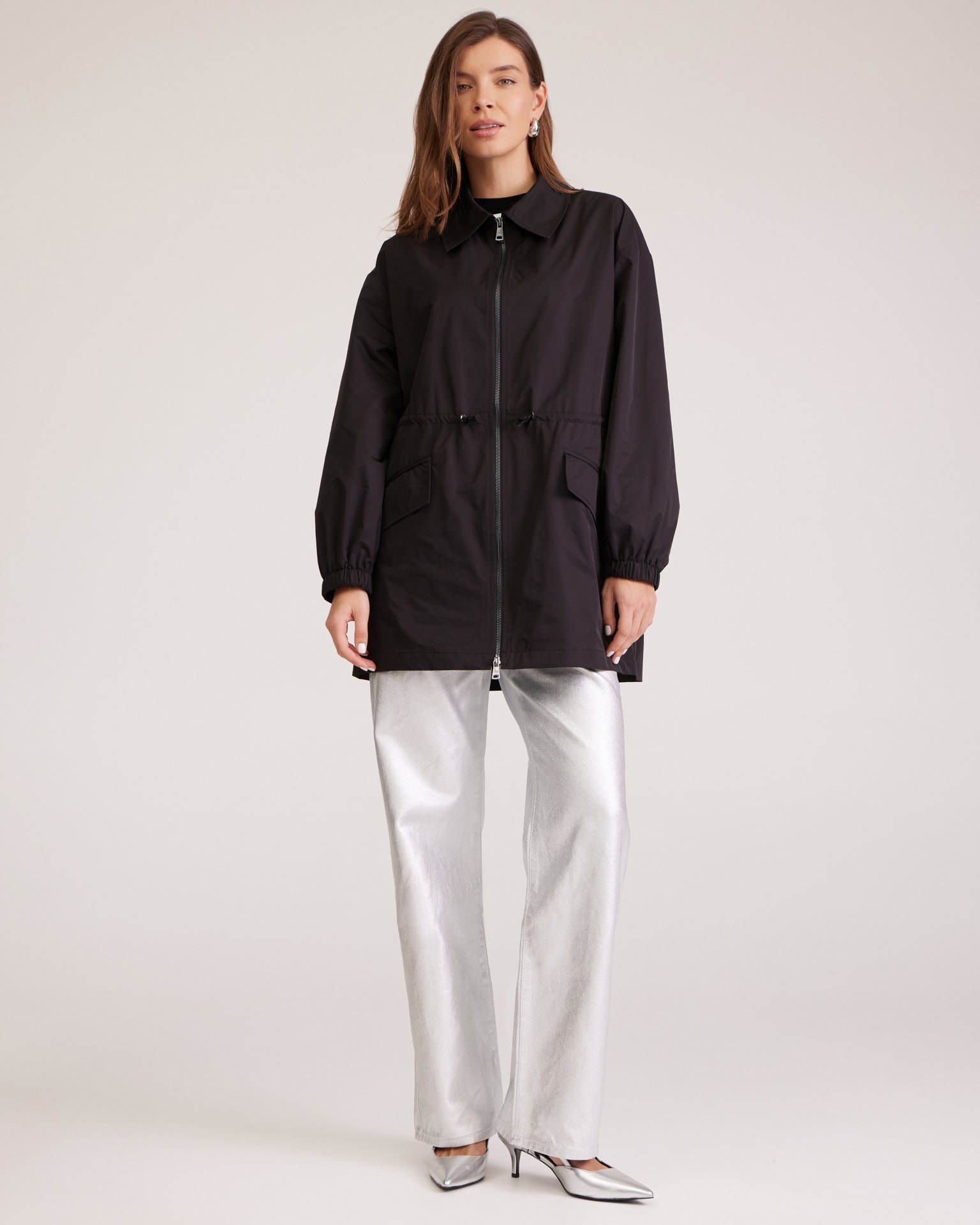 Trench coat in black, Black — photo 4