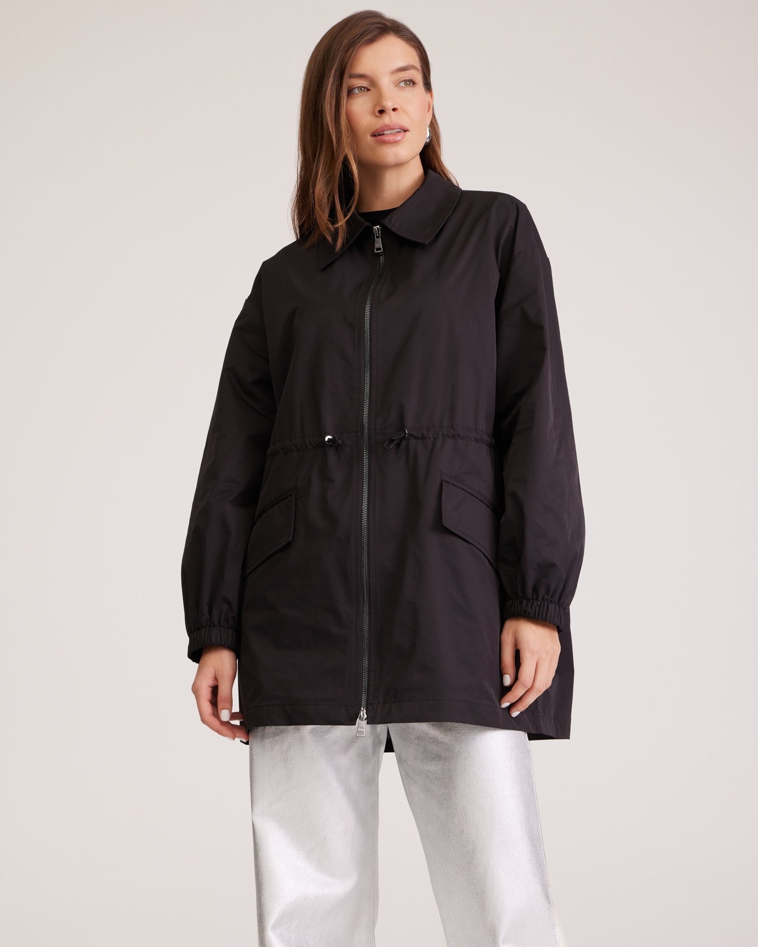 Trench coat in black, Black — photo 2