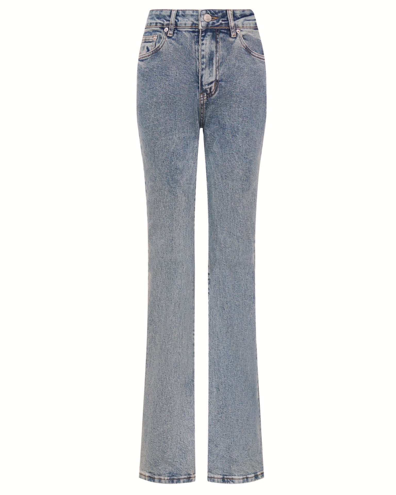 Flared jeans in dusty blue, Light Blue — photo 9