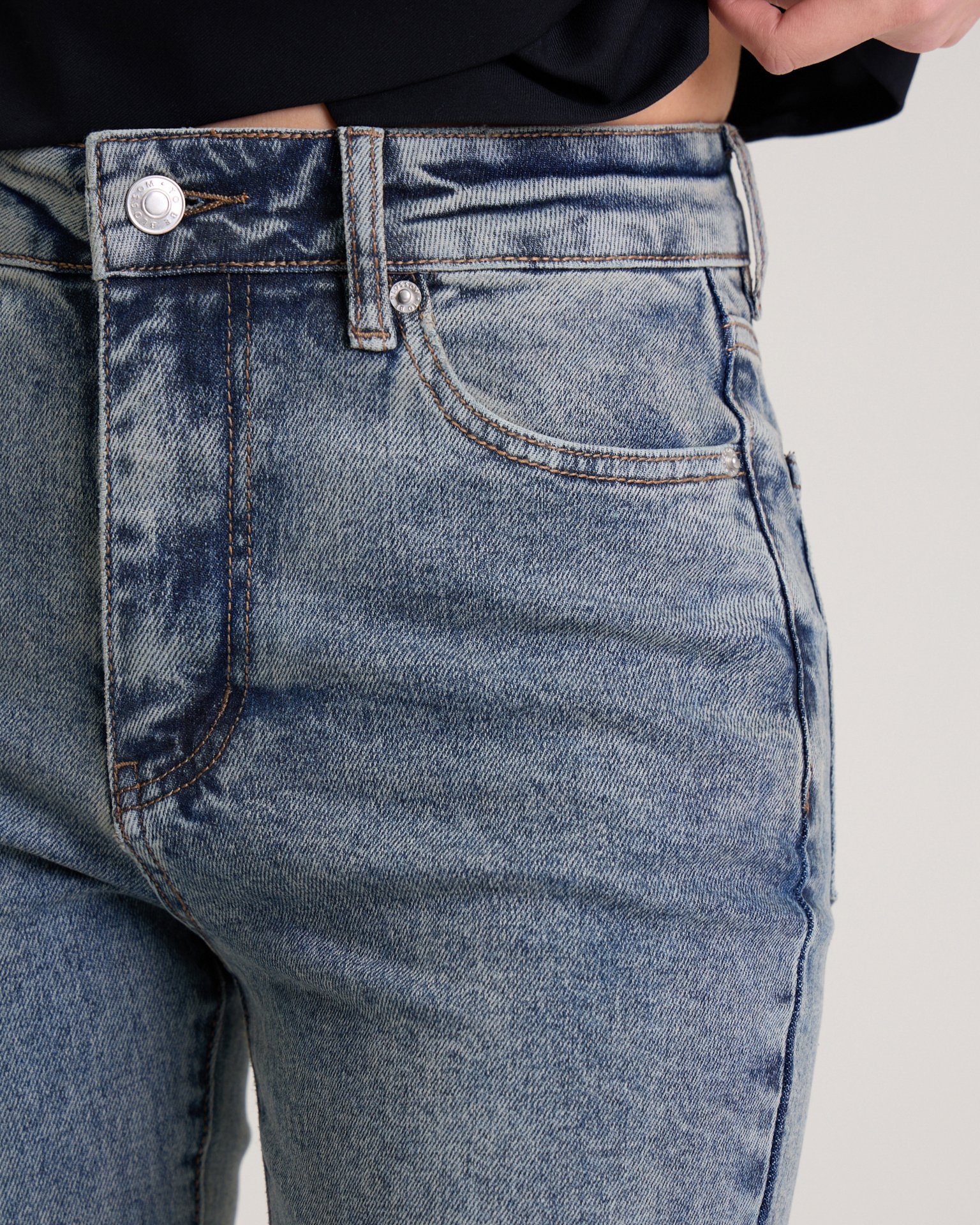 Flared jeans in dusty blue, Light Blue — photo 7