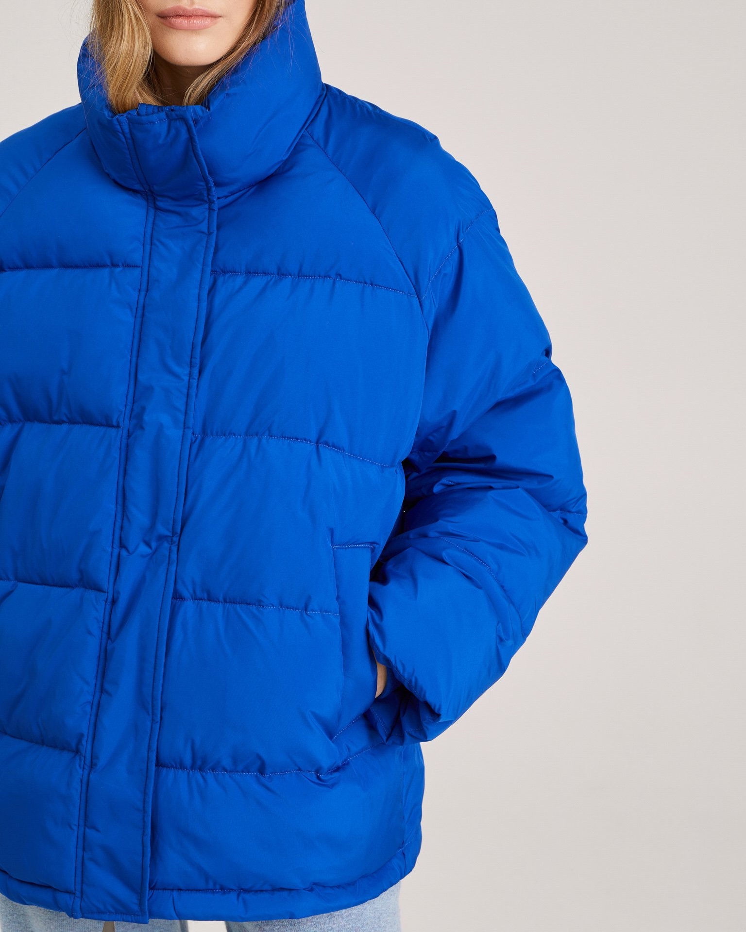 Oversize padded jacket, Blue — photo 8