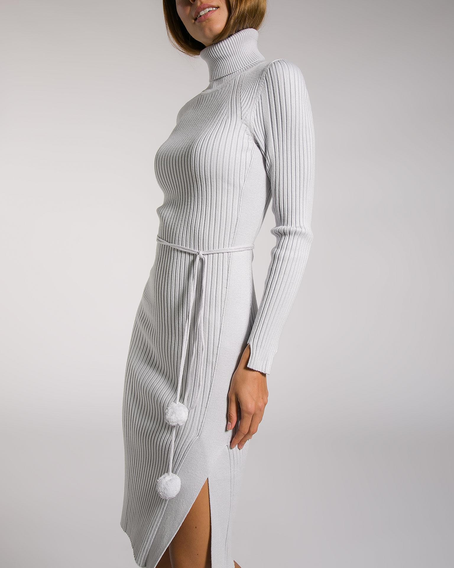 Dress with a side slit, Light Grey — photo 2