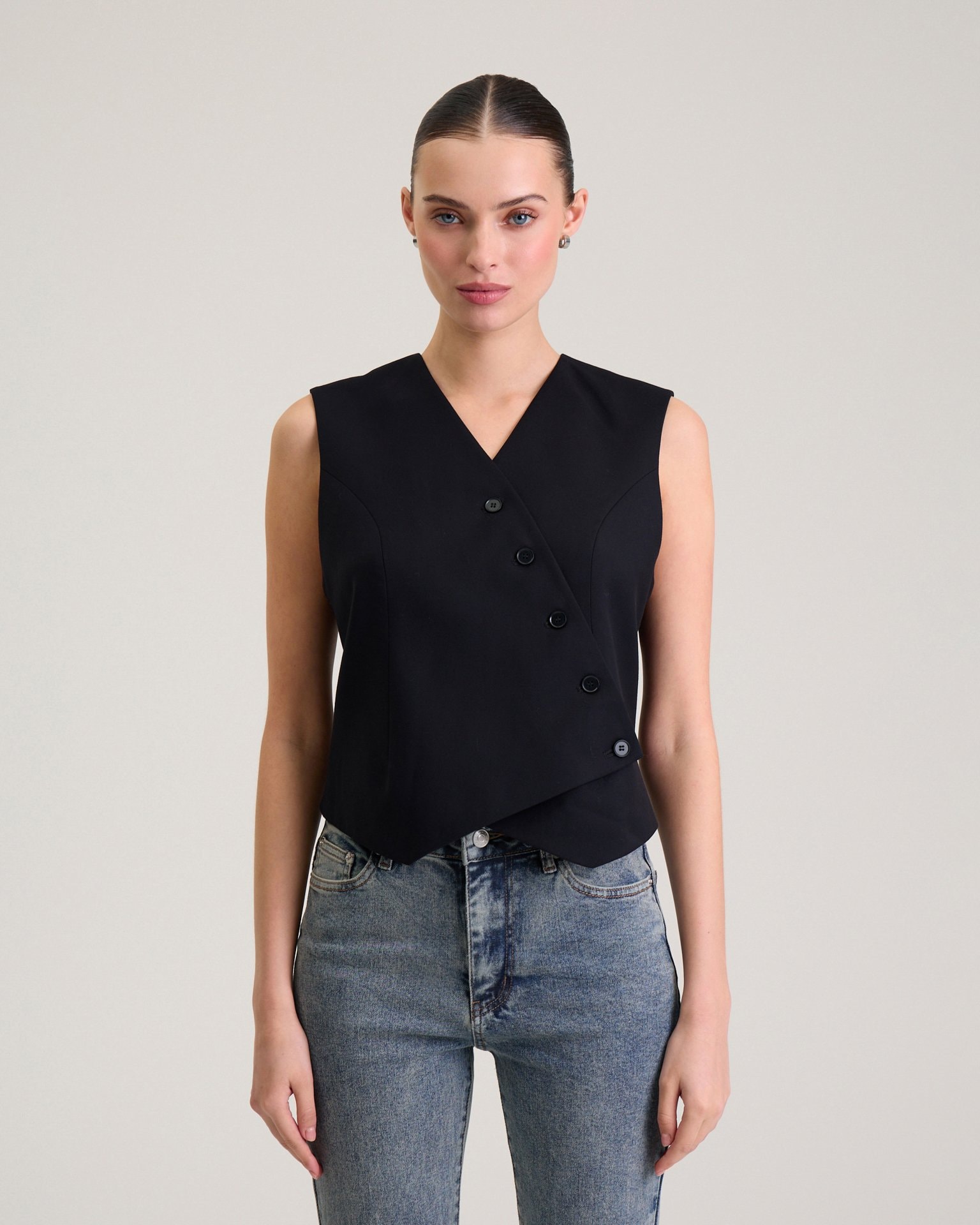 Flared jeans in dusty blue, Light Blue — photo 5