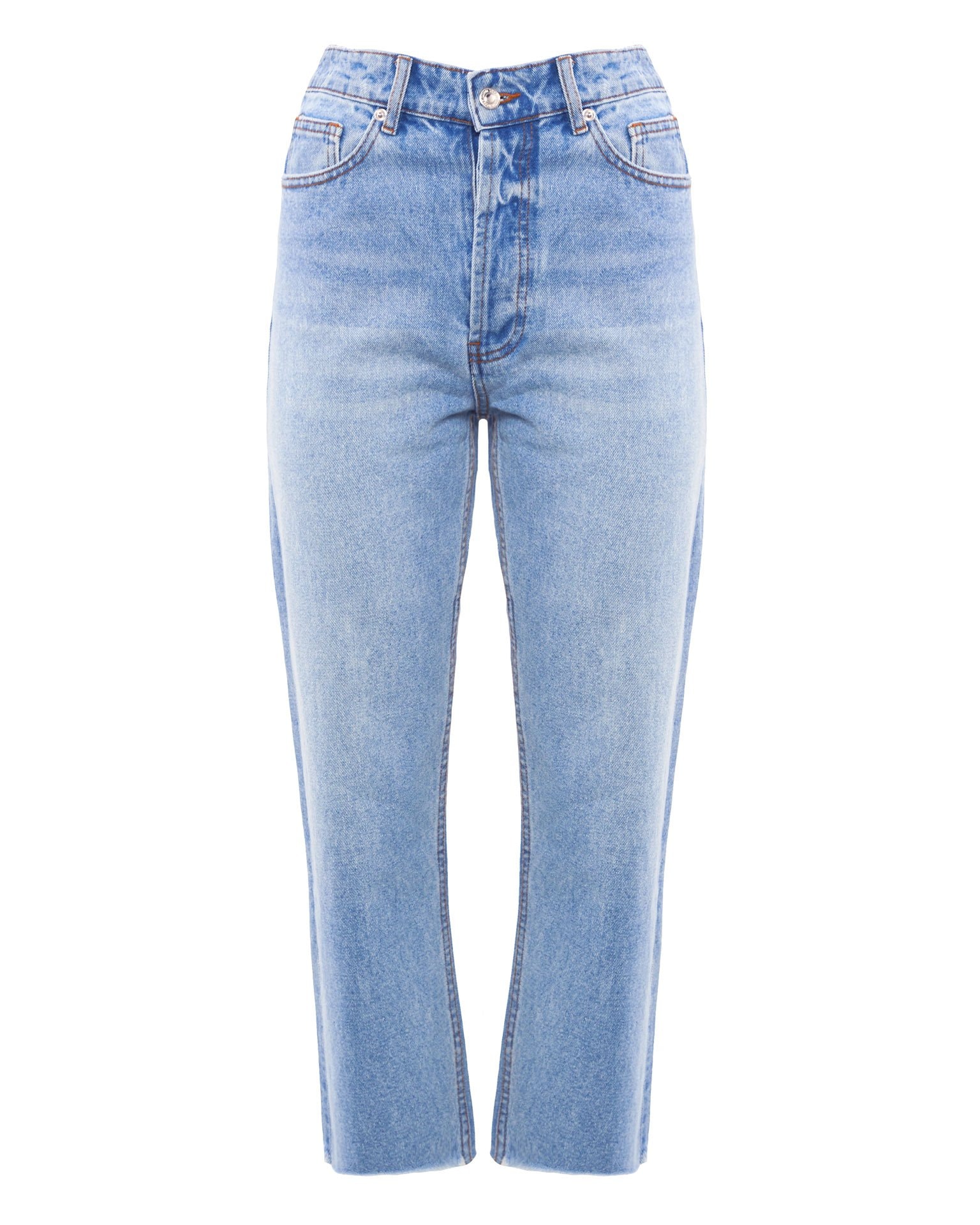 Light blue wide-leg jeans, Blue — photo 3