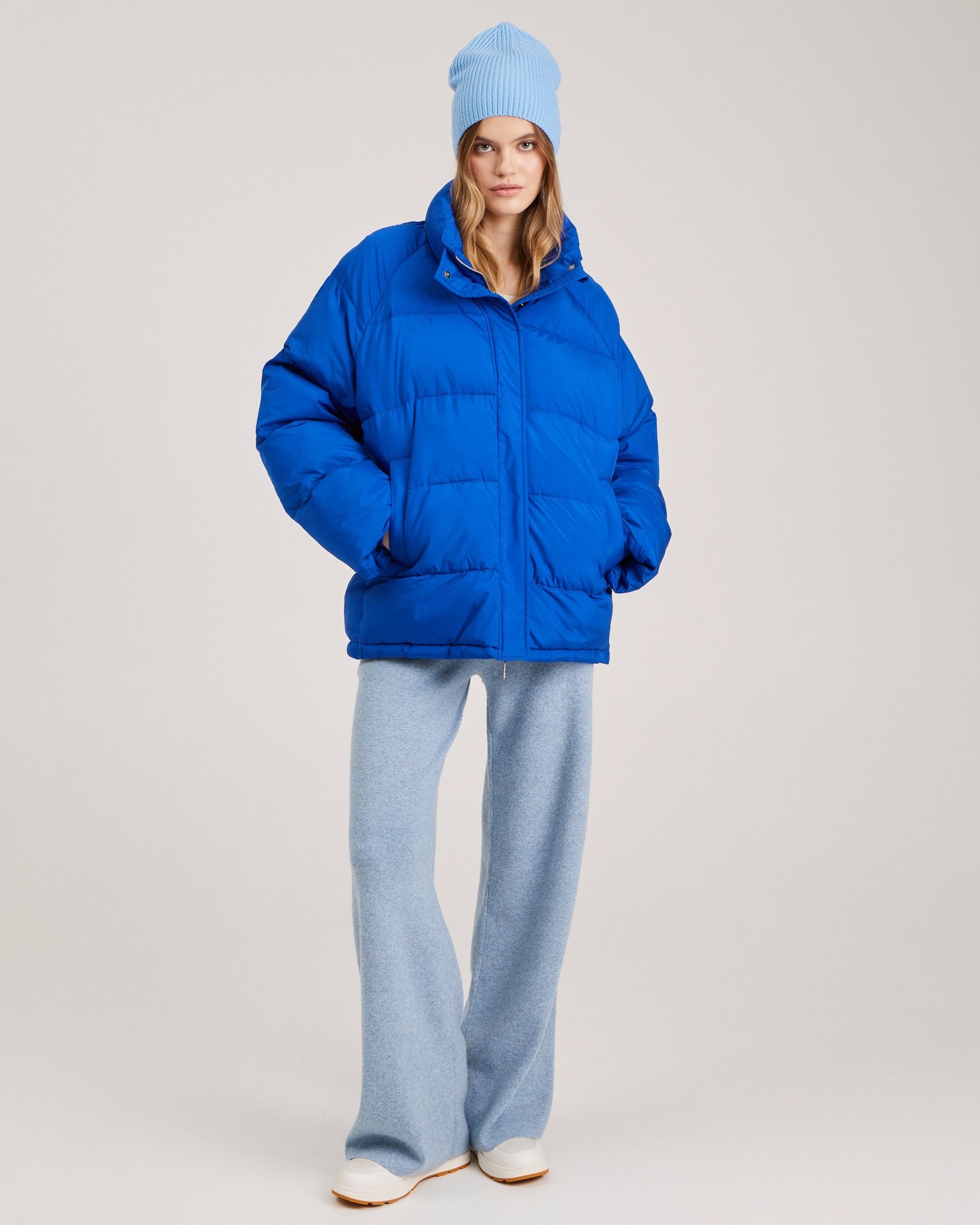 Oversize padded jacket, Blue — photo 4