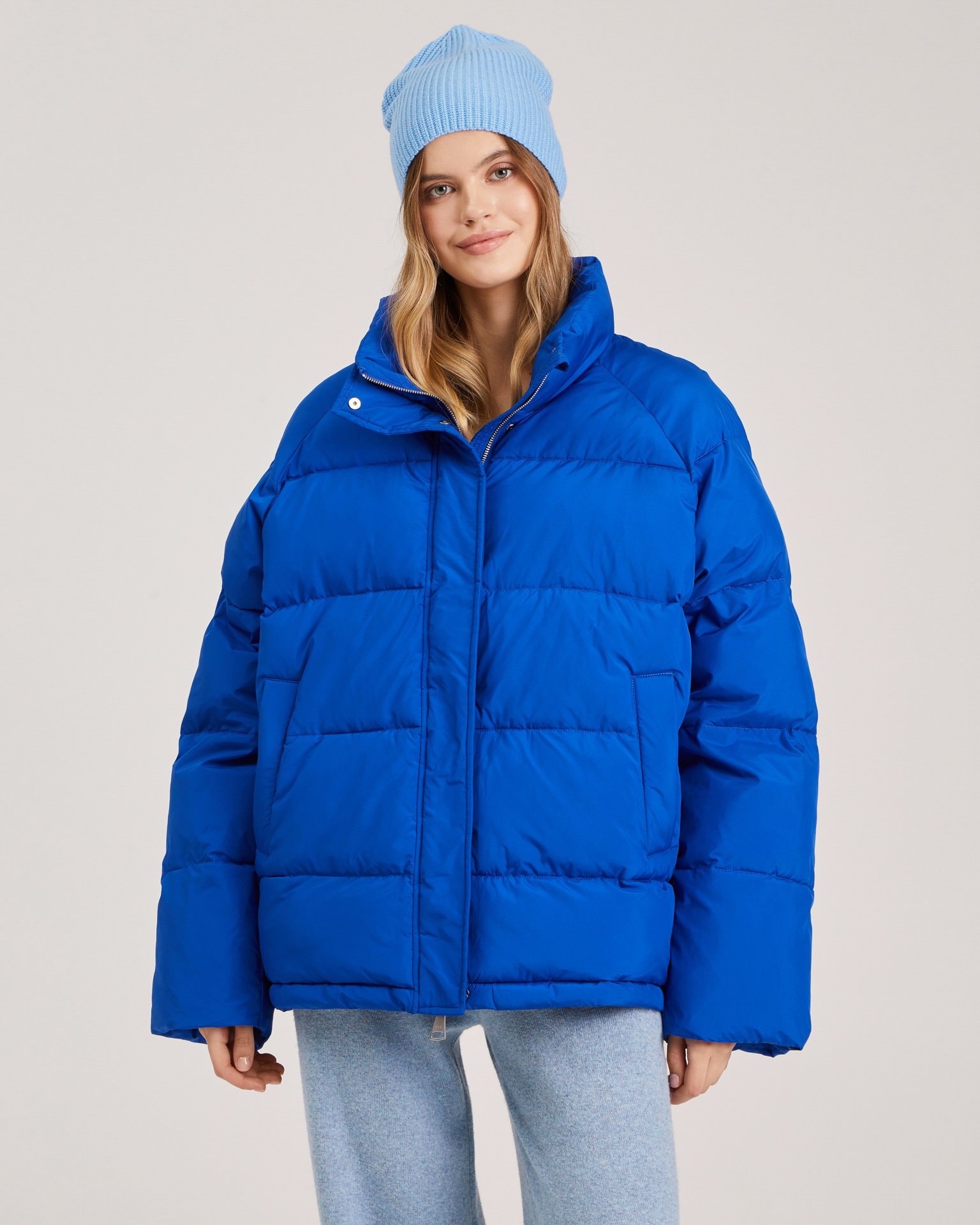 Oversize padded jacket, Blue — photo 6
