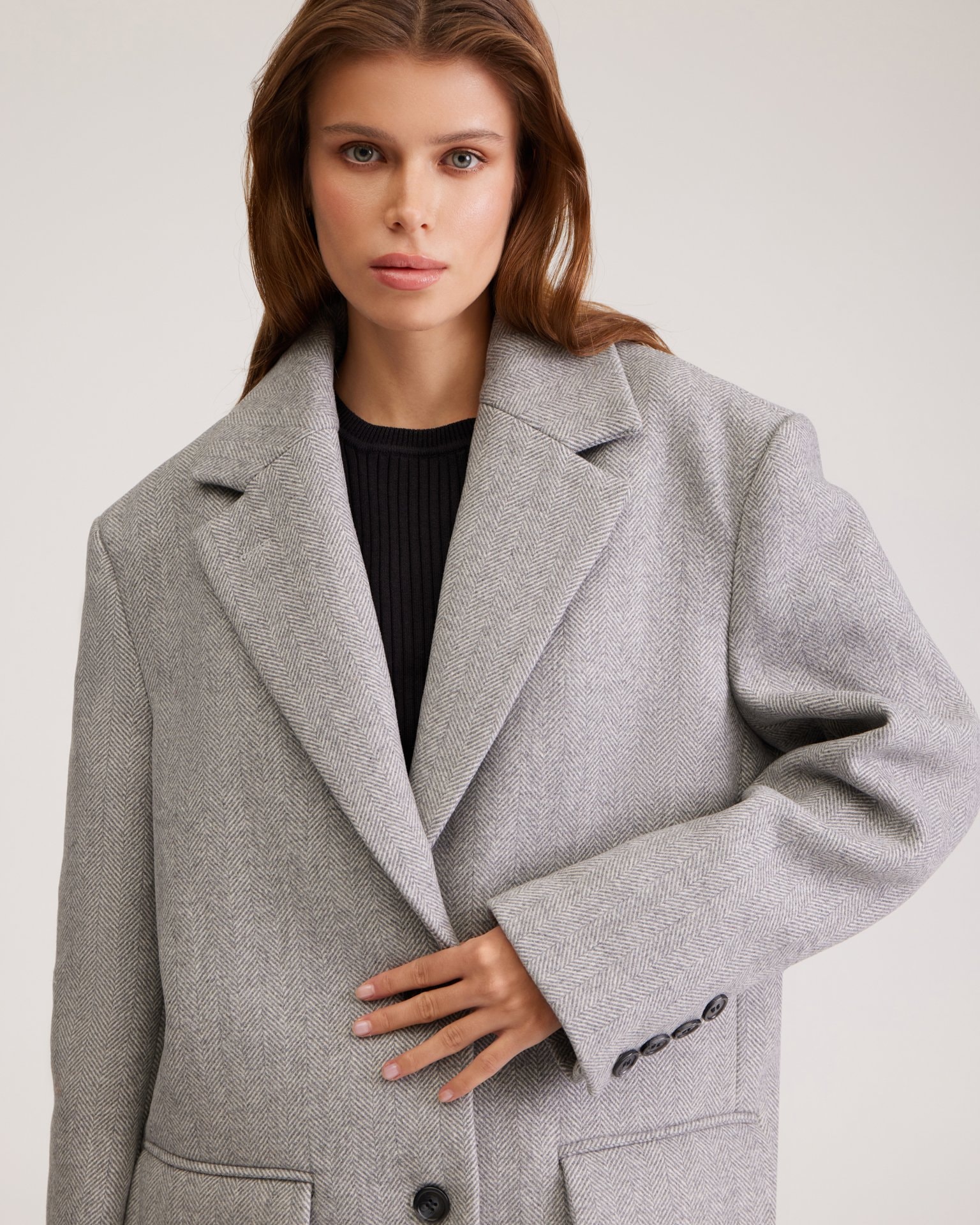 Grey wool blazer, Grey — photo 4