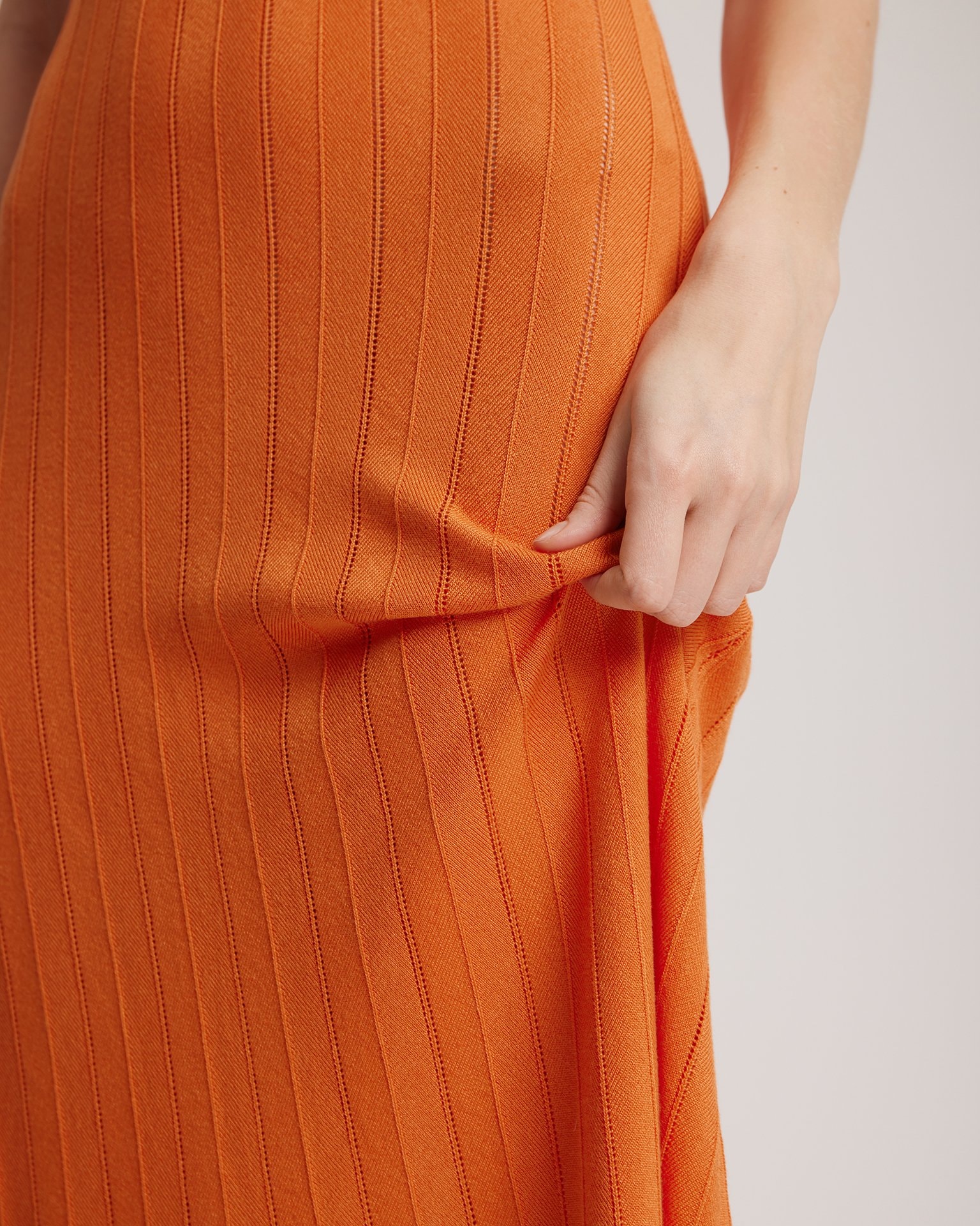 Fine-knit dress, Orange — photo 7