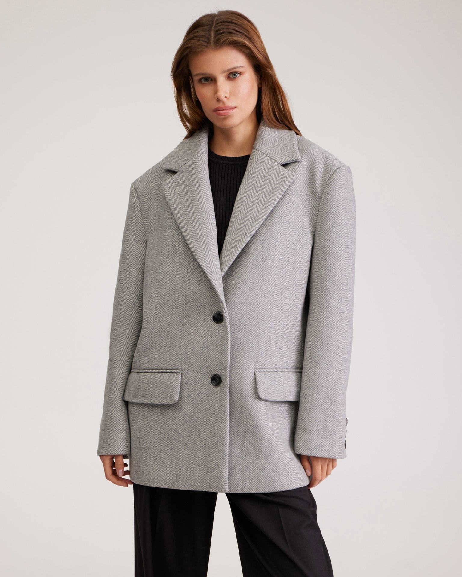 Grey wool blazer, Grey — photo 2