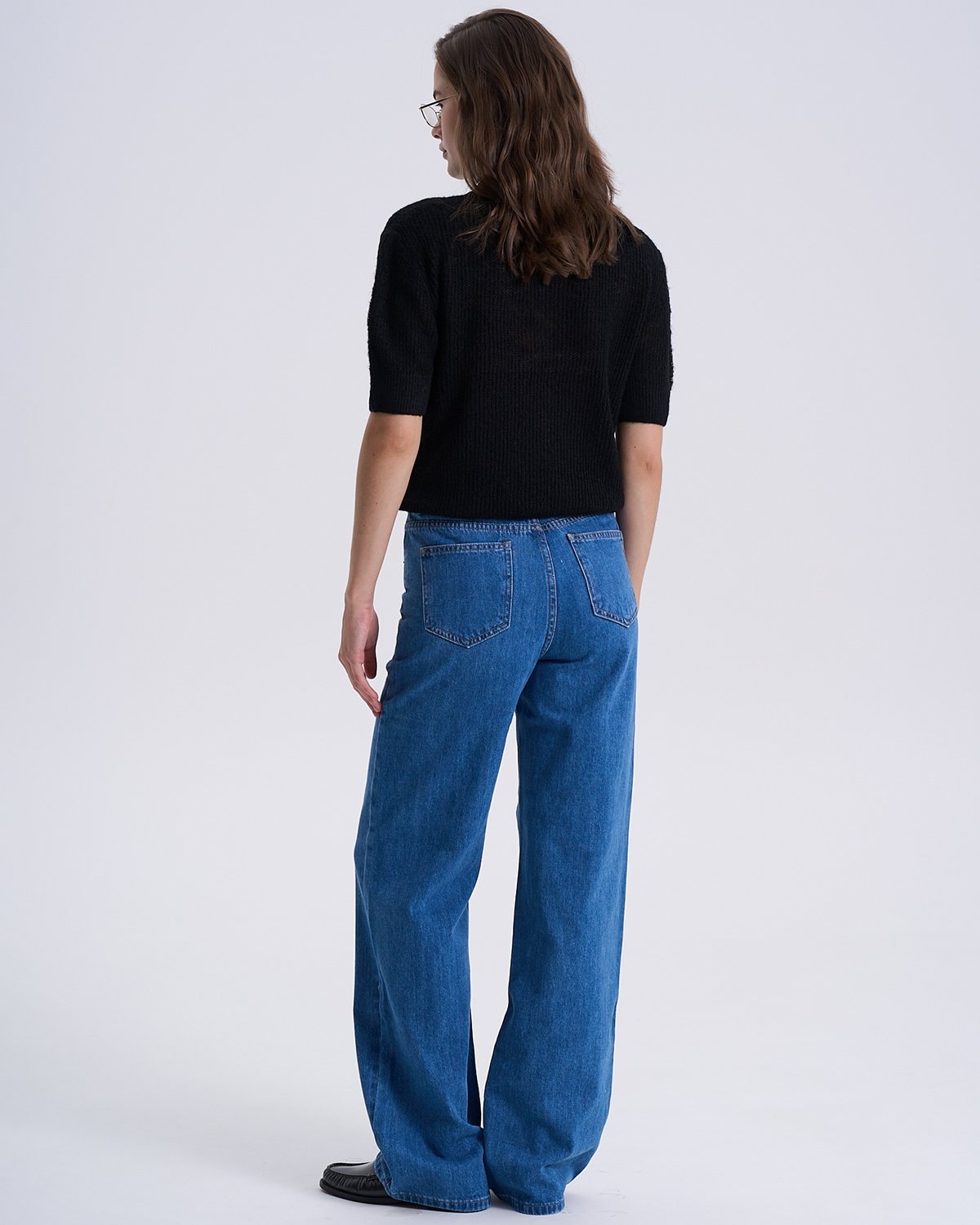 Polo knit jumper, Black — photo 3