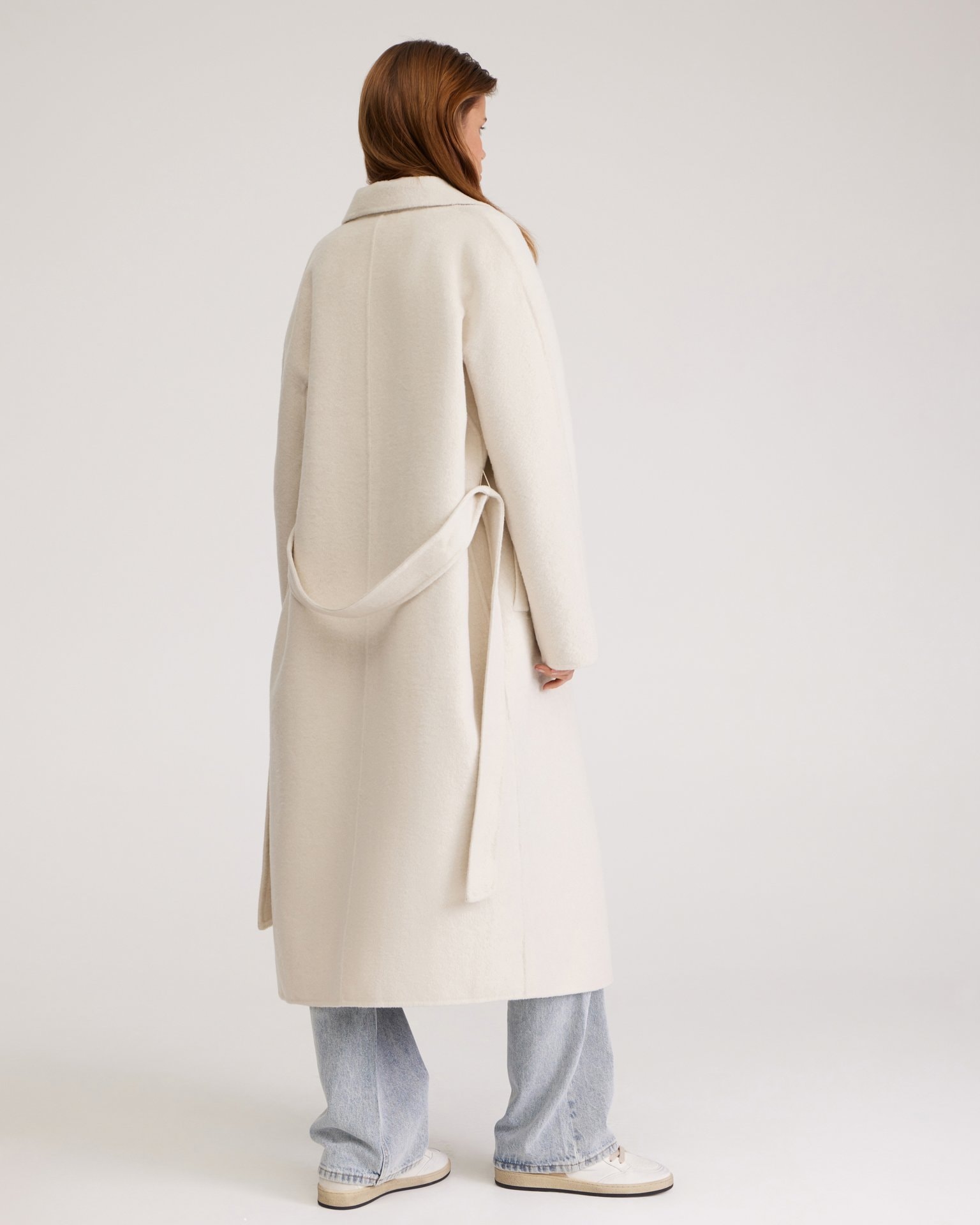 Coat with a raglan sleeve, White — photo 3
