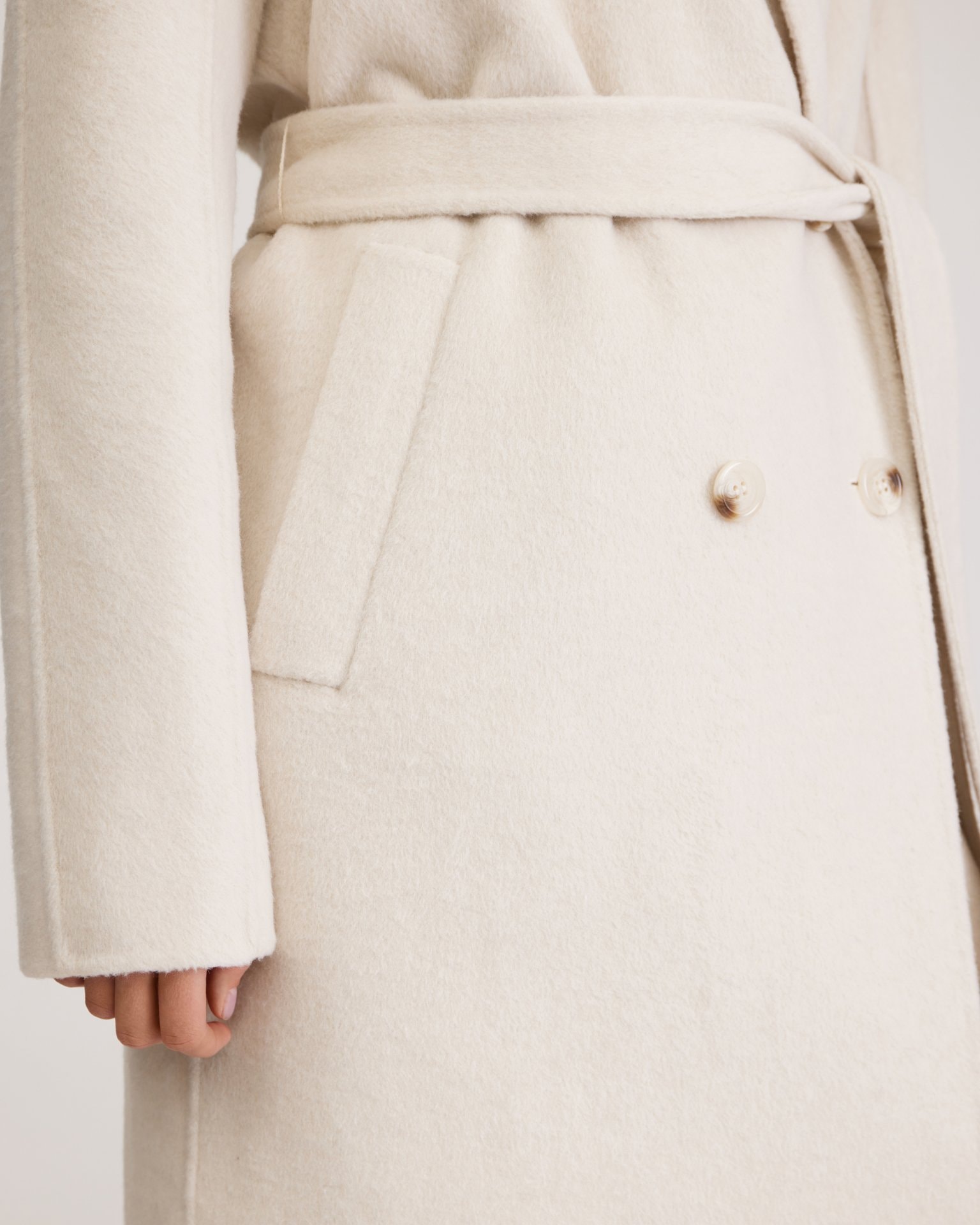 Coat with a raglan sleeve, White — photo 7