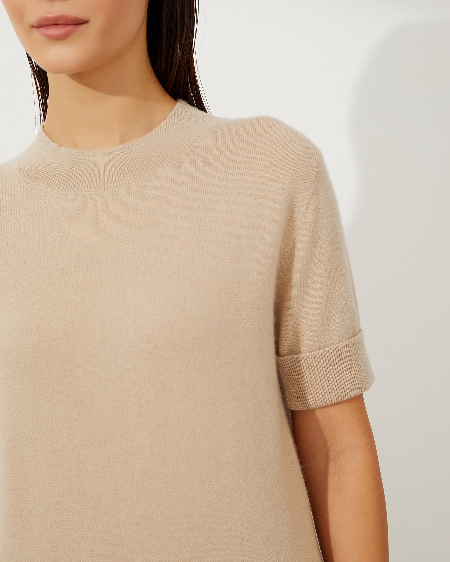 Cashmere top, Beige — photo 5