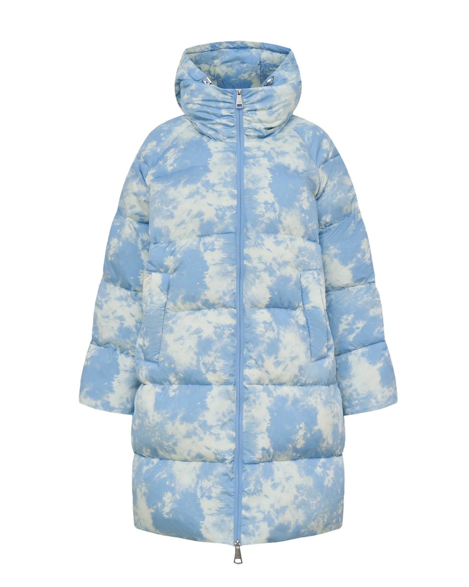 Printed down jacket, Light Blue