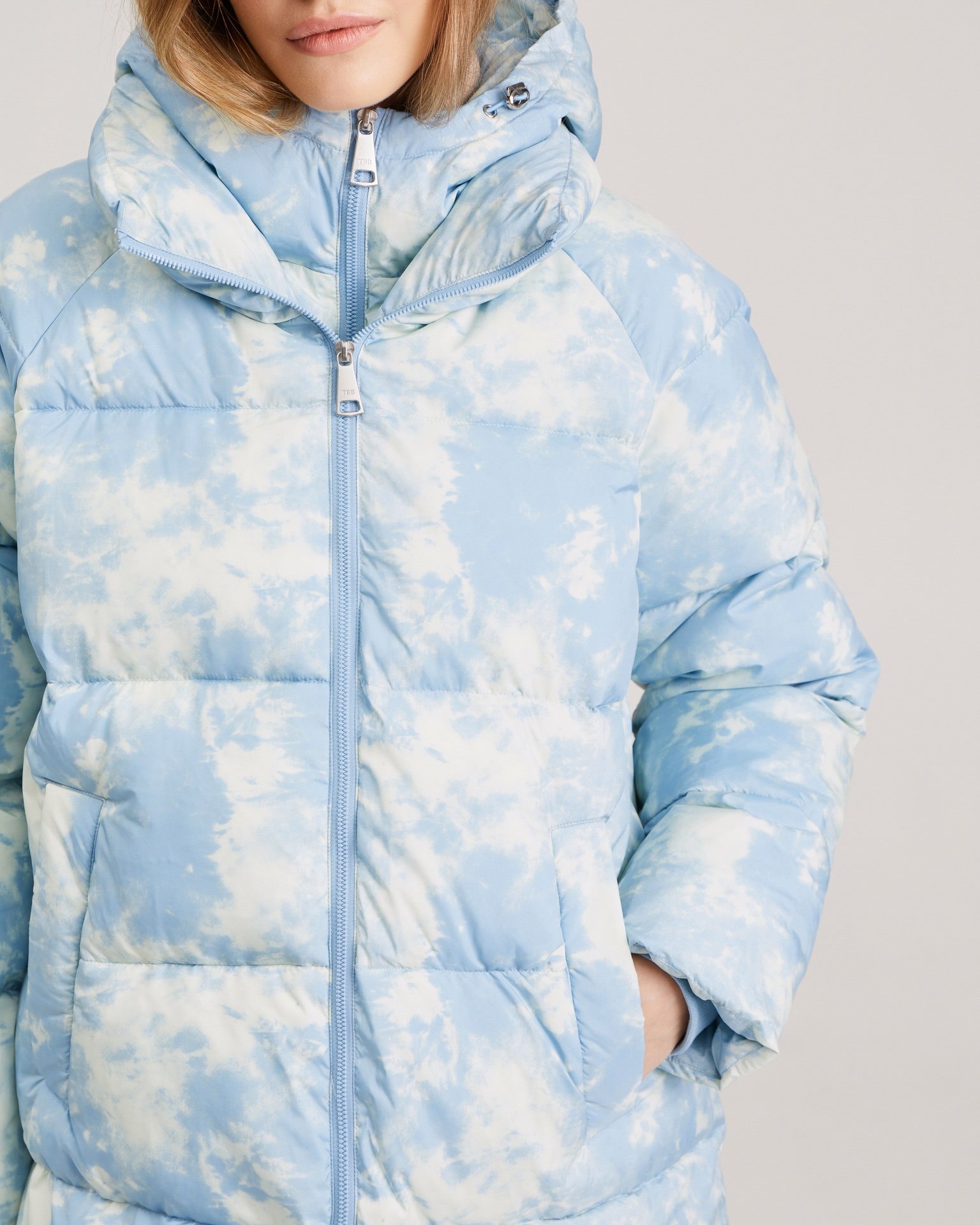 Printed down jacket, Light Blue — photo 8