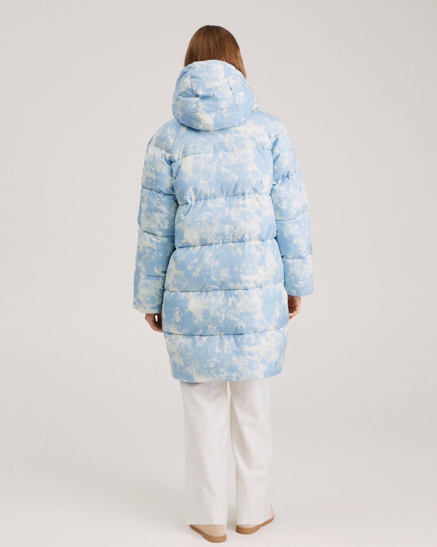 Printed down jacket, Light Blue — photo 4