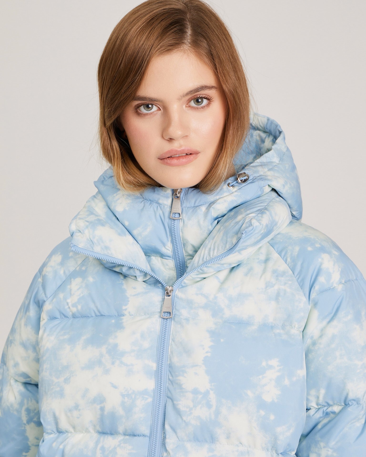 Printed down jacket, Light Blue — photo 7