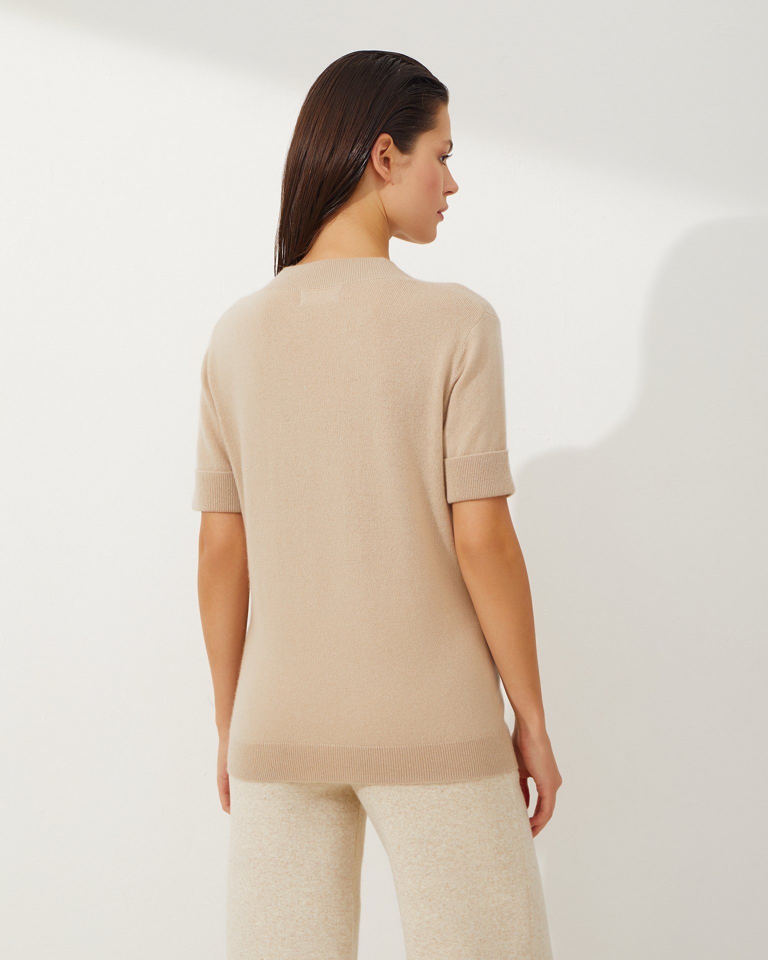 Cashmere top, Beige — photo 3