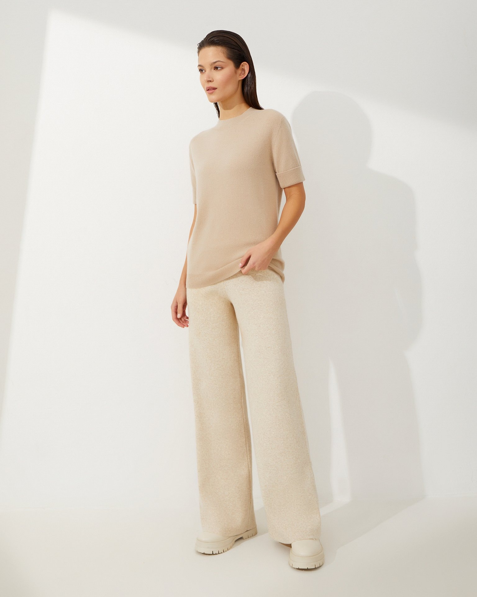 Cashmere top, Beige — photo 2