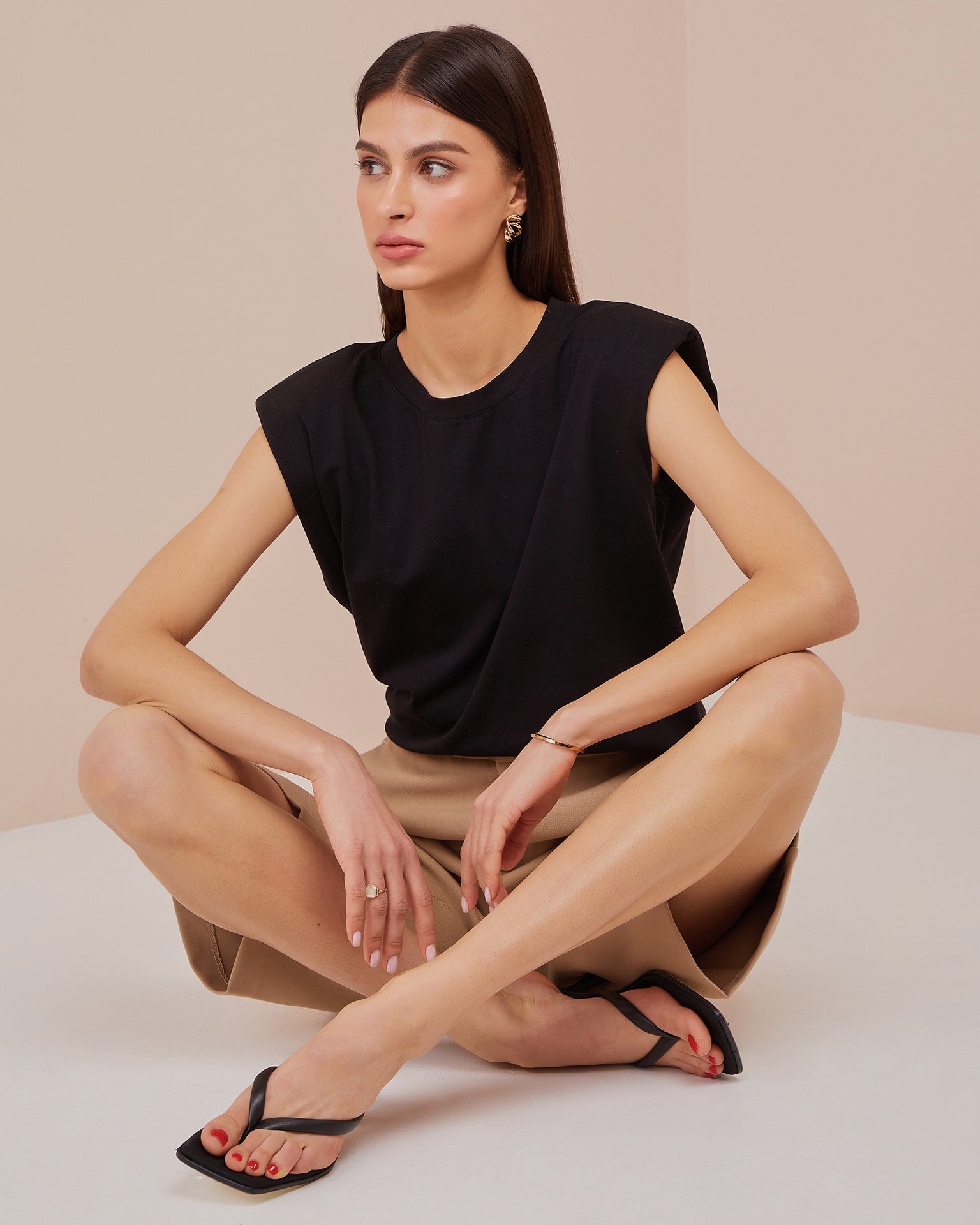 Sleeveless top, Black — photo 2